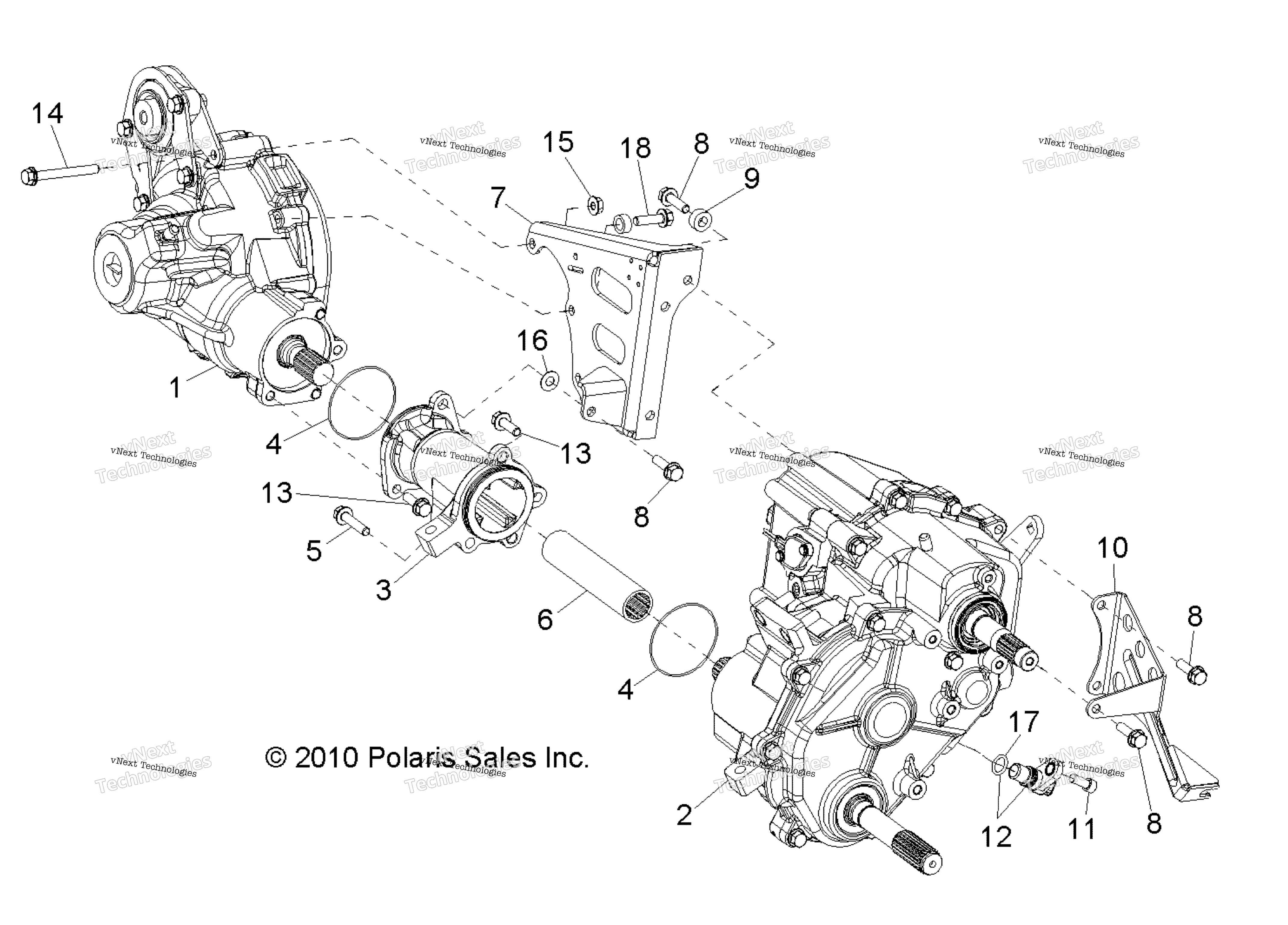 Привод Train, Gearcase, Carrier Mounting (49Rgrtransmtg1332919)
