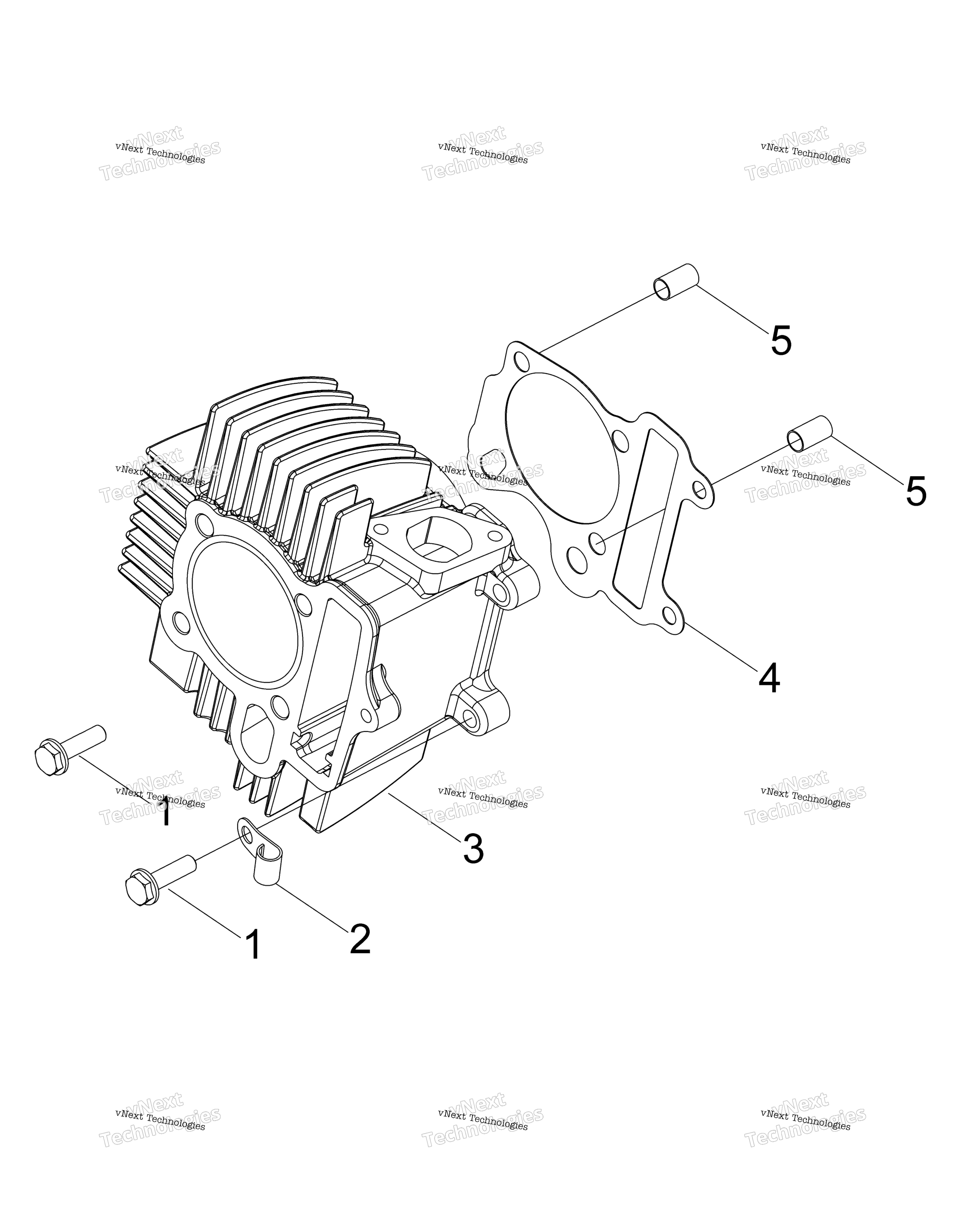 Двигатель, цилиндр