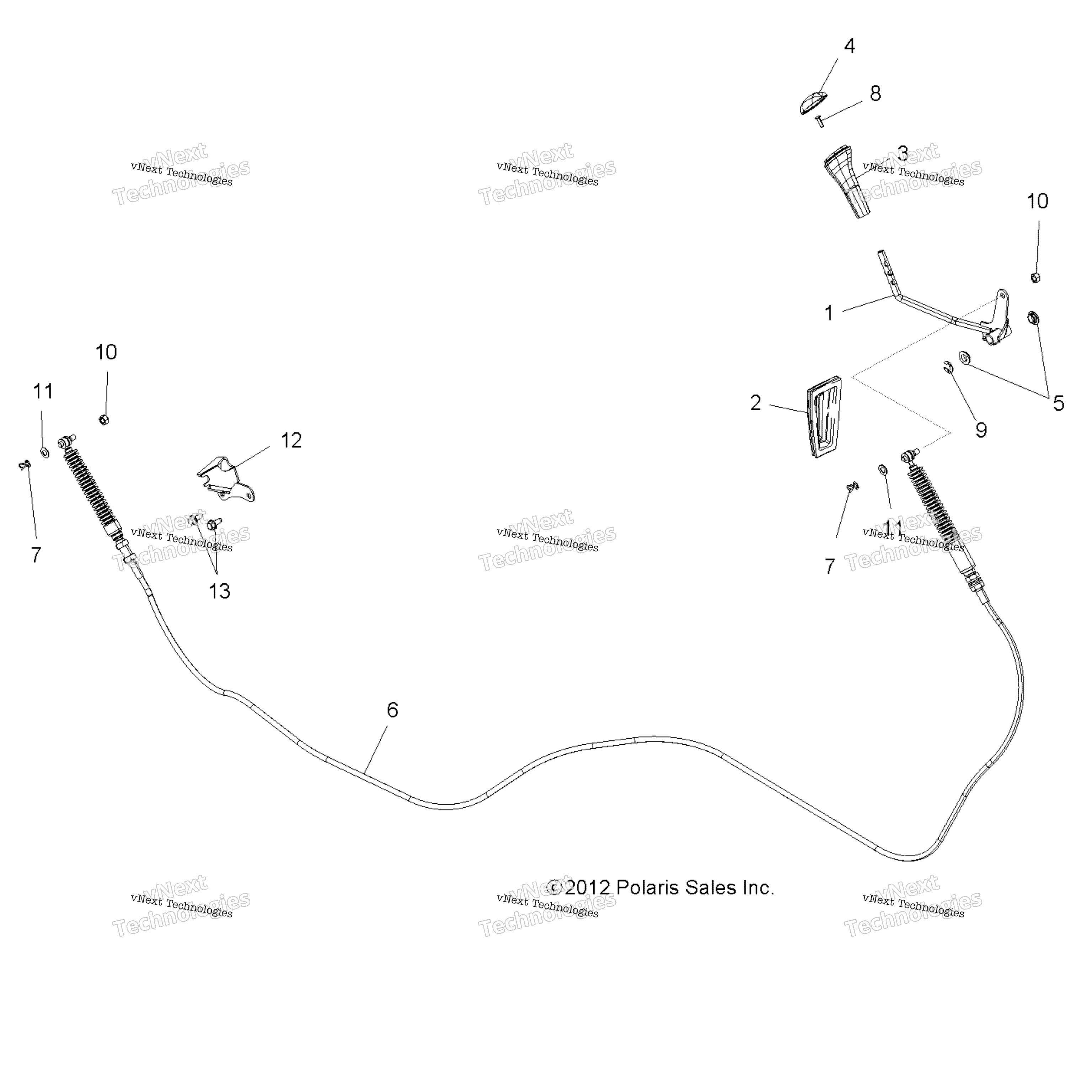 Привод Train, Shift Lever & Cable