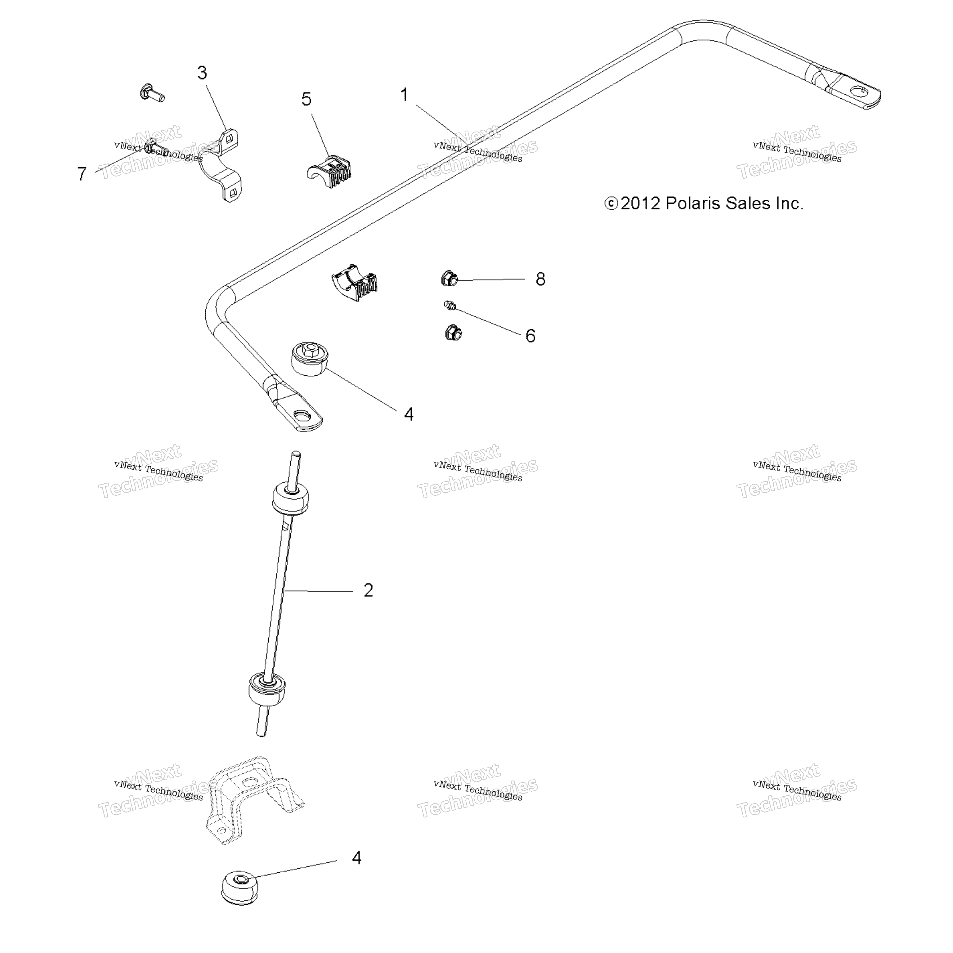 Suspension, Torsion Bar, задний