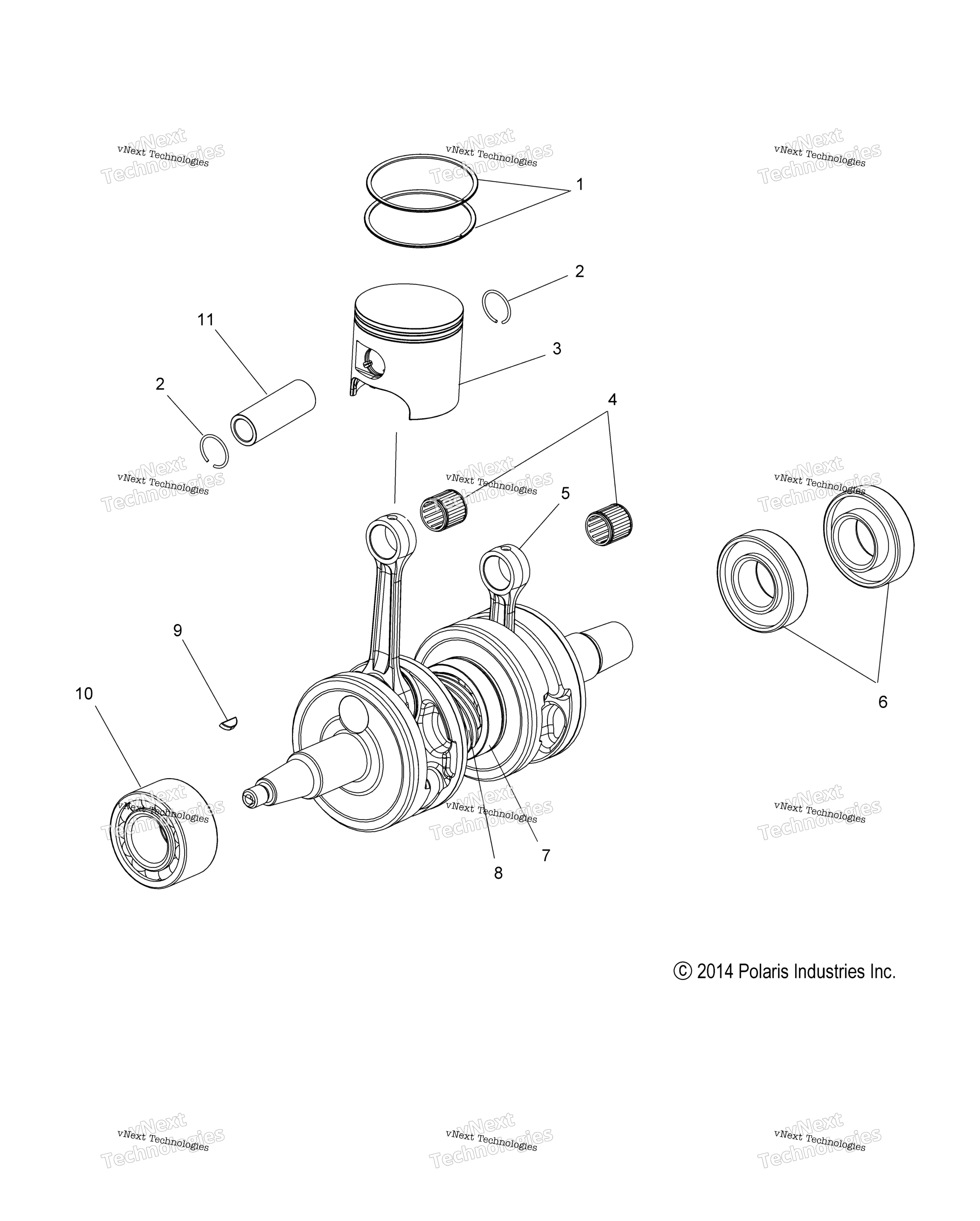 Engine, поршень & коленвал