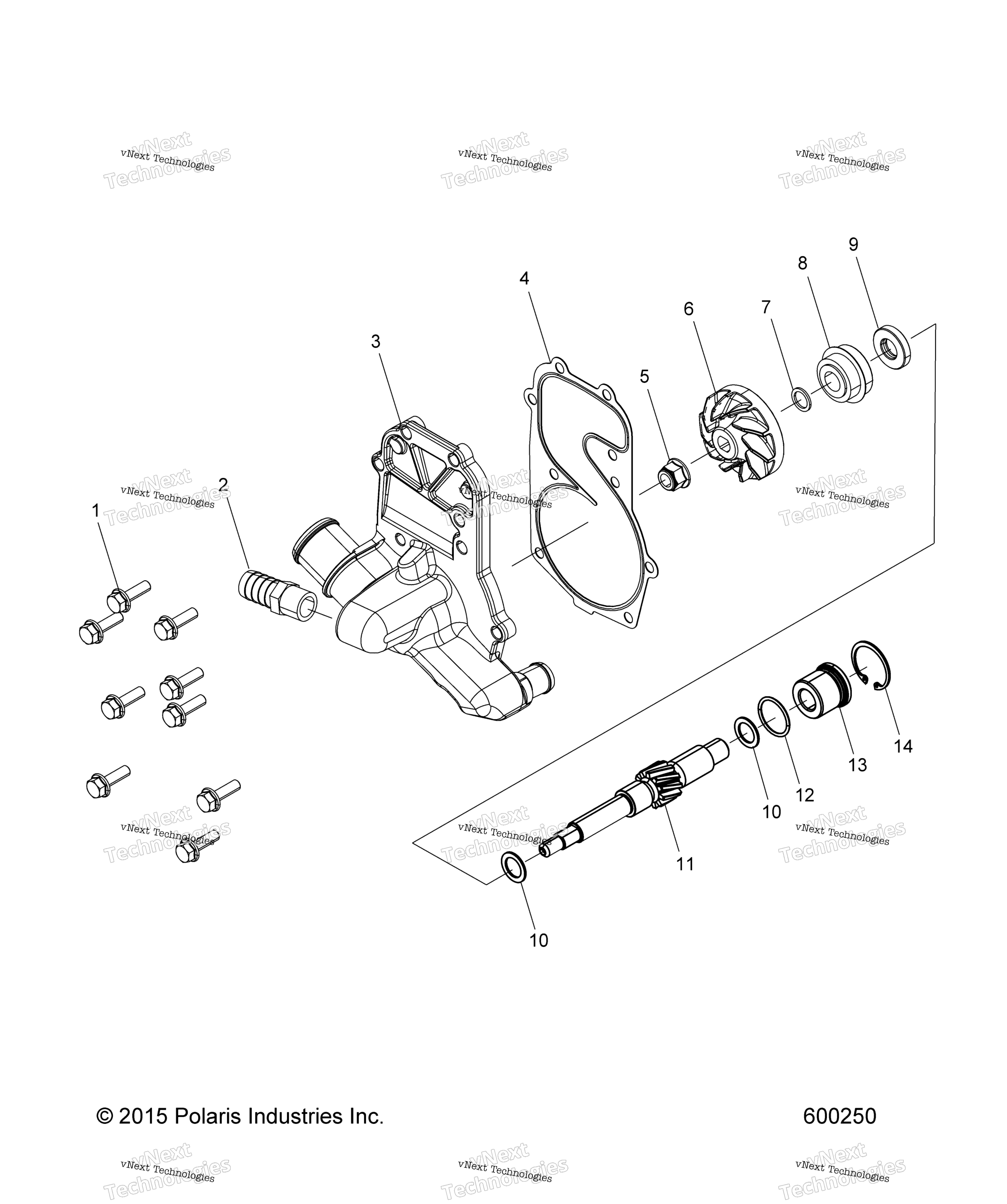 Engine, Water насос