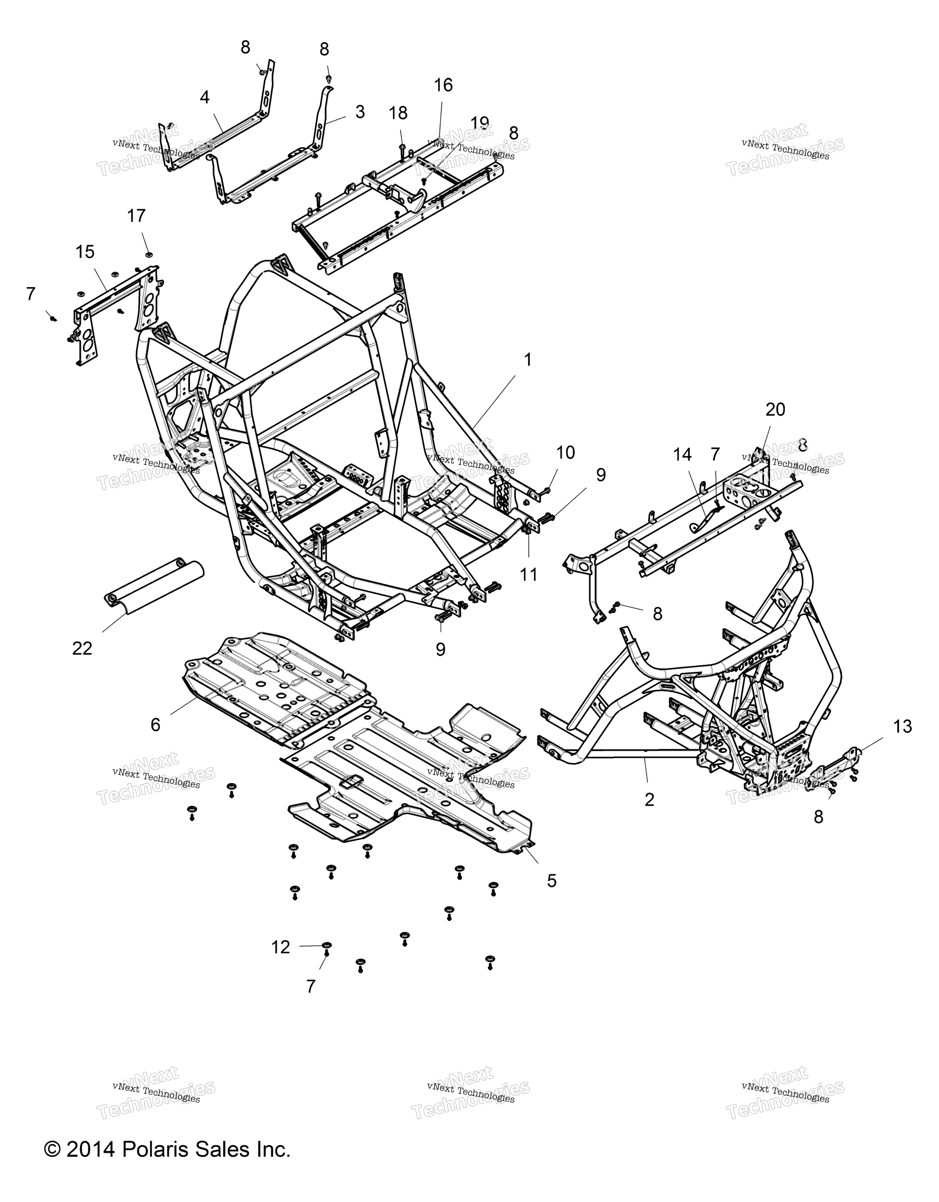 Шасси, основная рама And Skid Plates