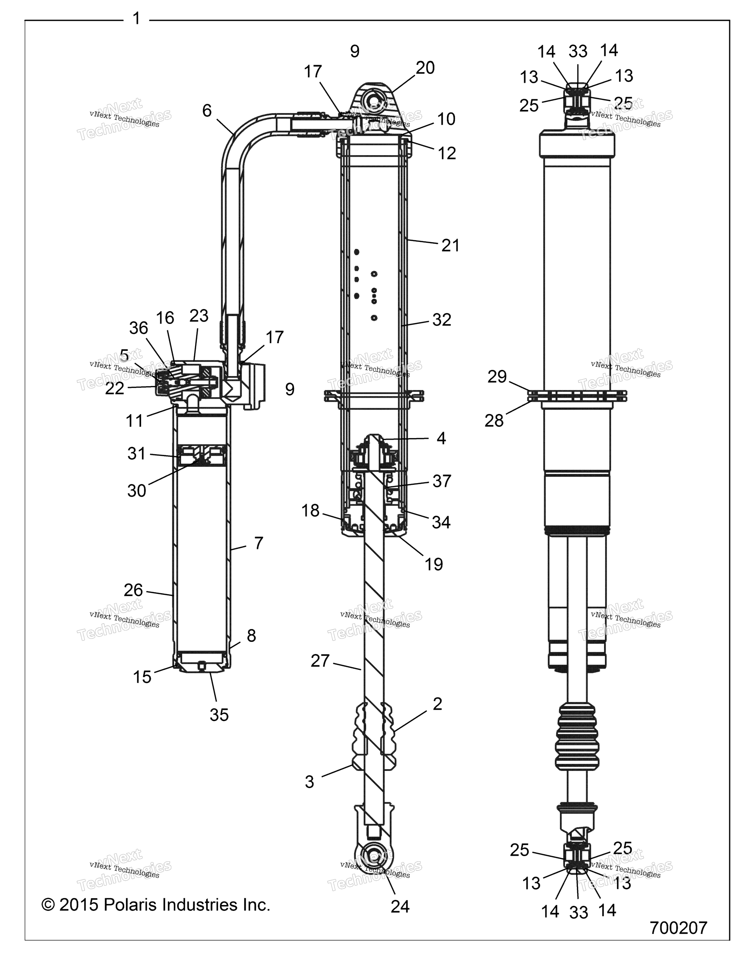 Подвеска, задний амортизатор Mounting (700207)