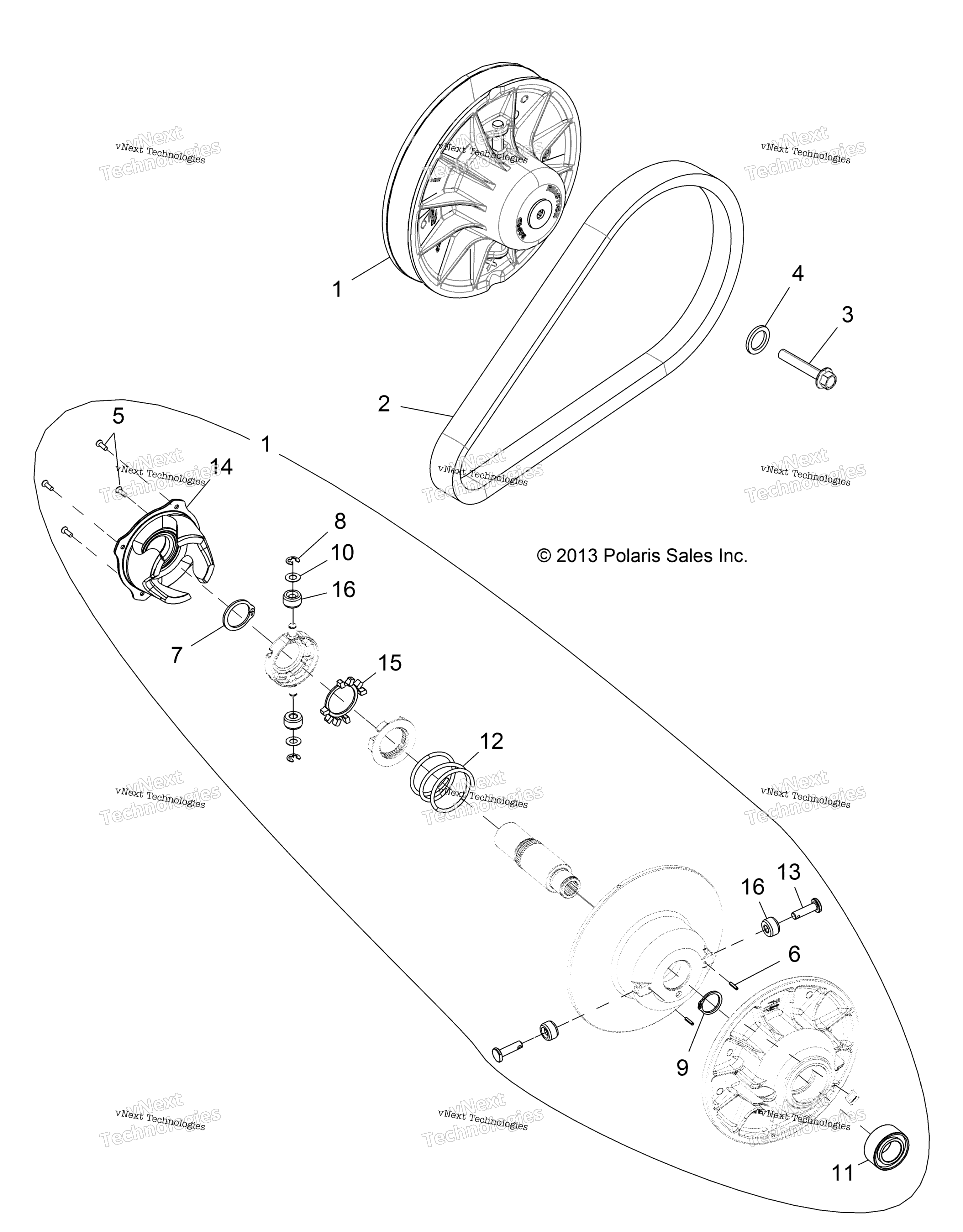 Привод Train, Clutch, Secondary, Ebs R14uh88/9E All Options