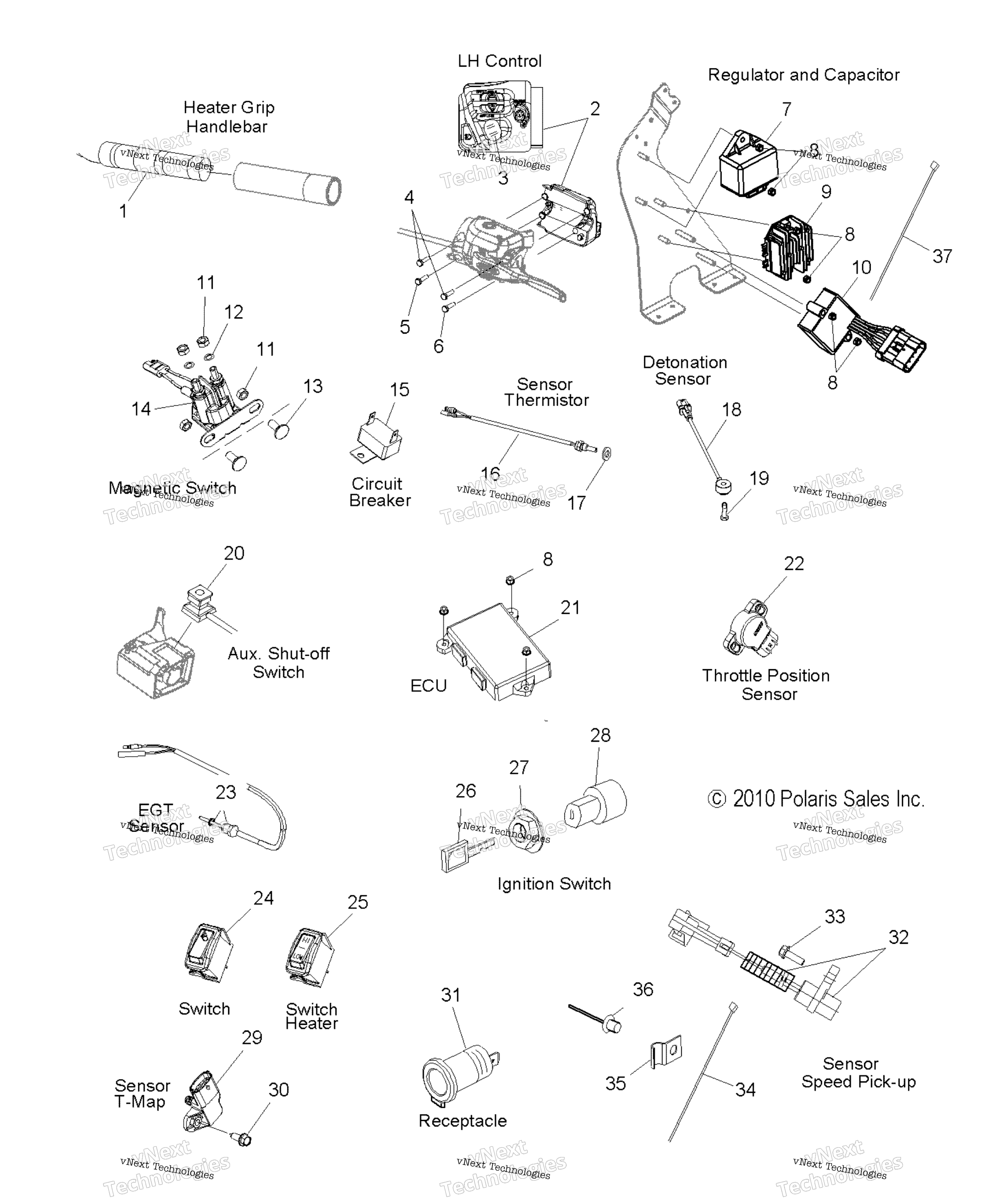 Electrical, Sensors & электрооборудование Components
