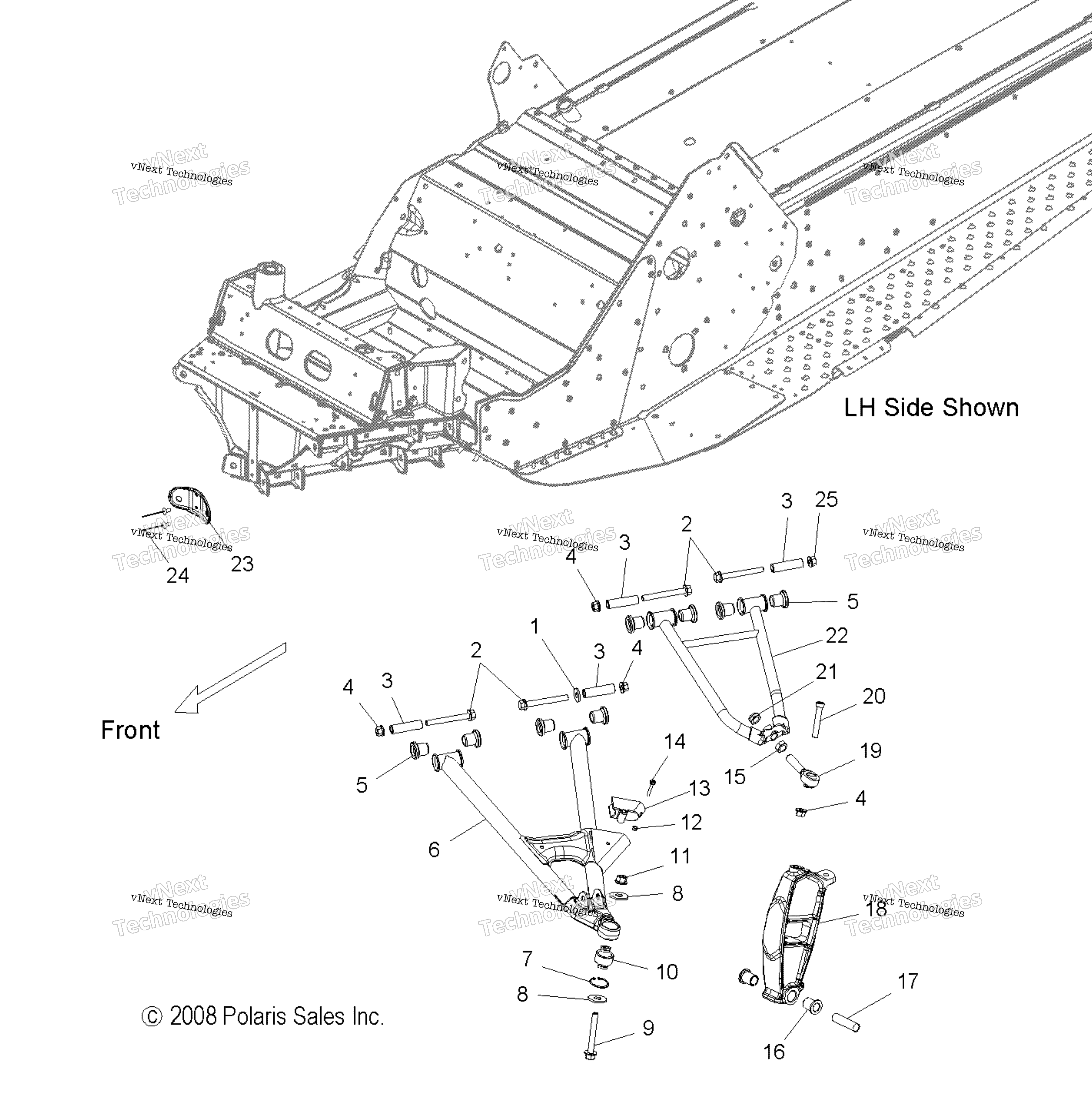 Suspension, управление Arms и Spindle