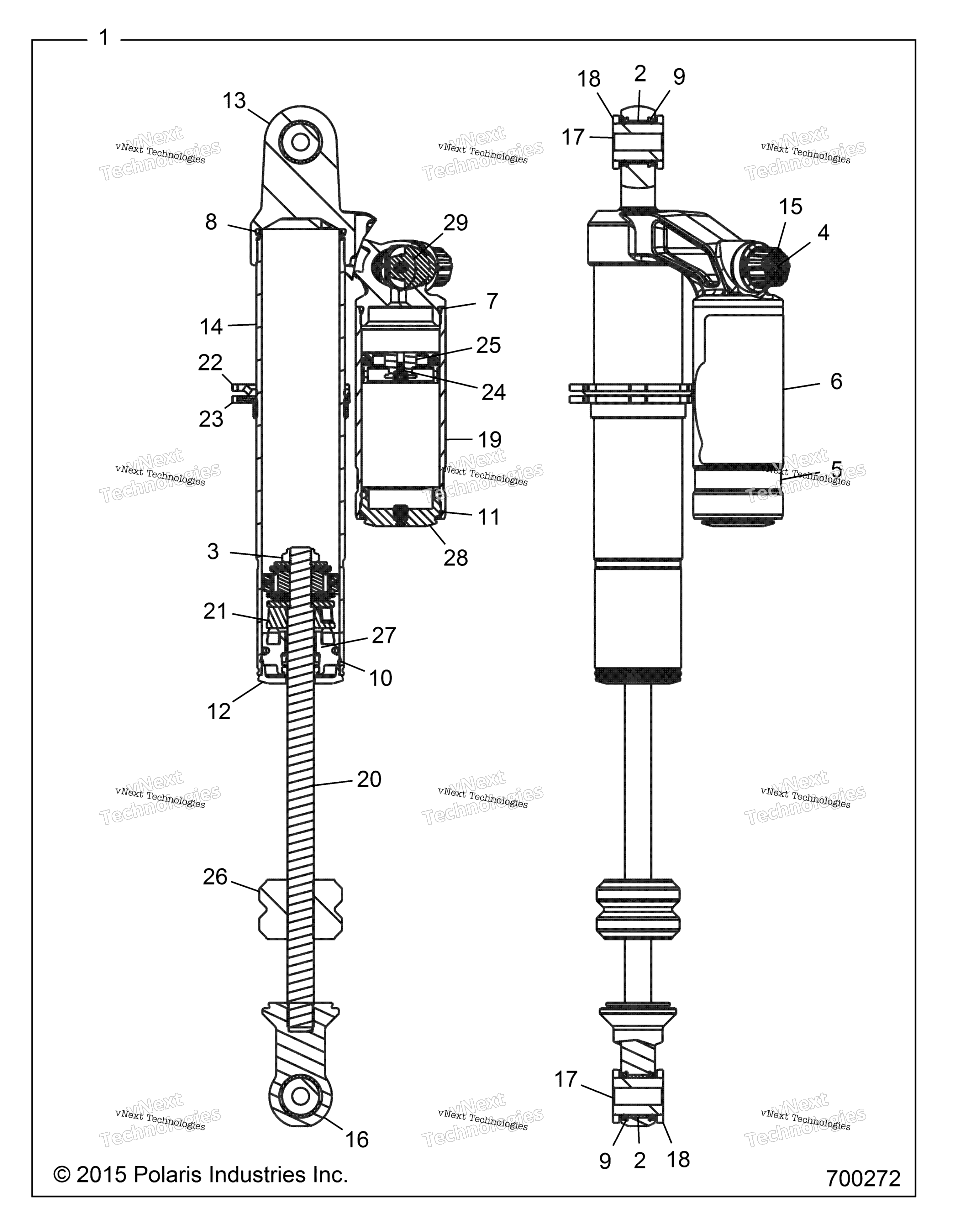 Подвеска, задний амортизатор Internals