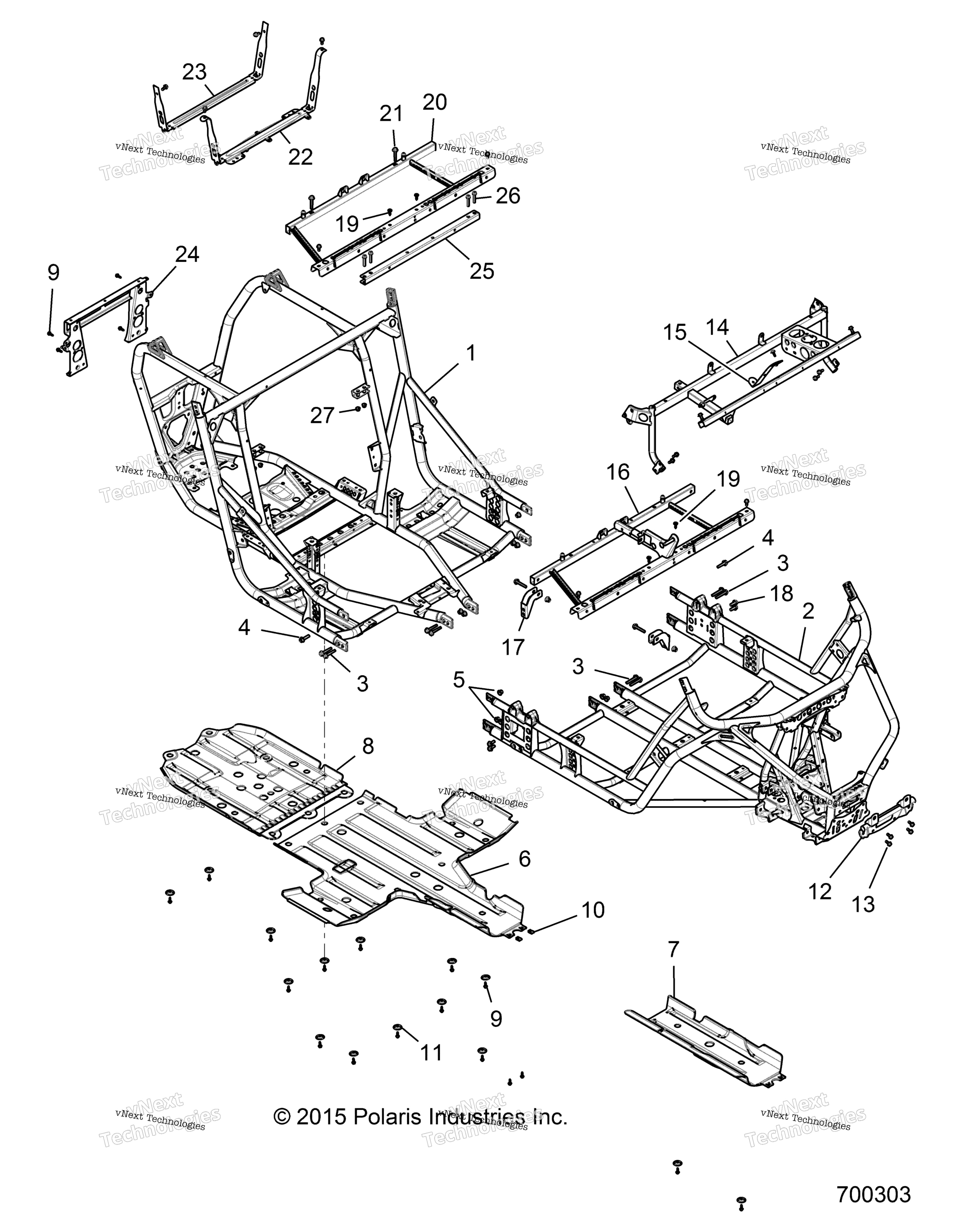 Шасси, основная рама And Skid Plates