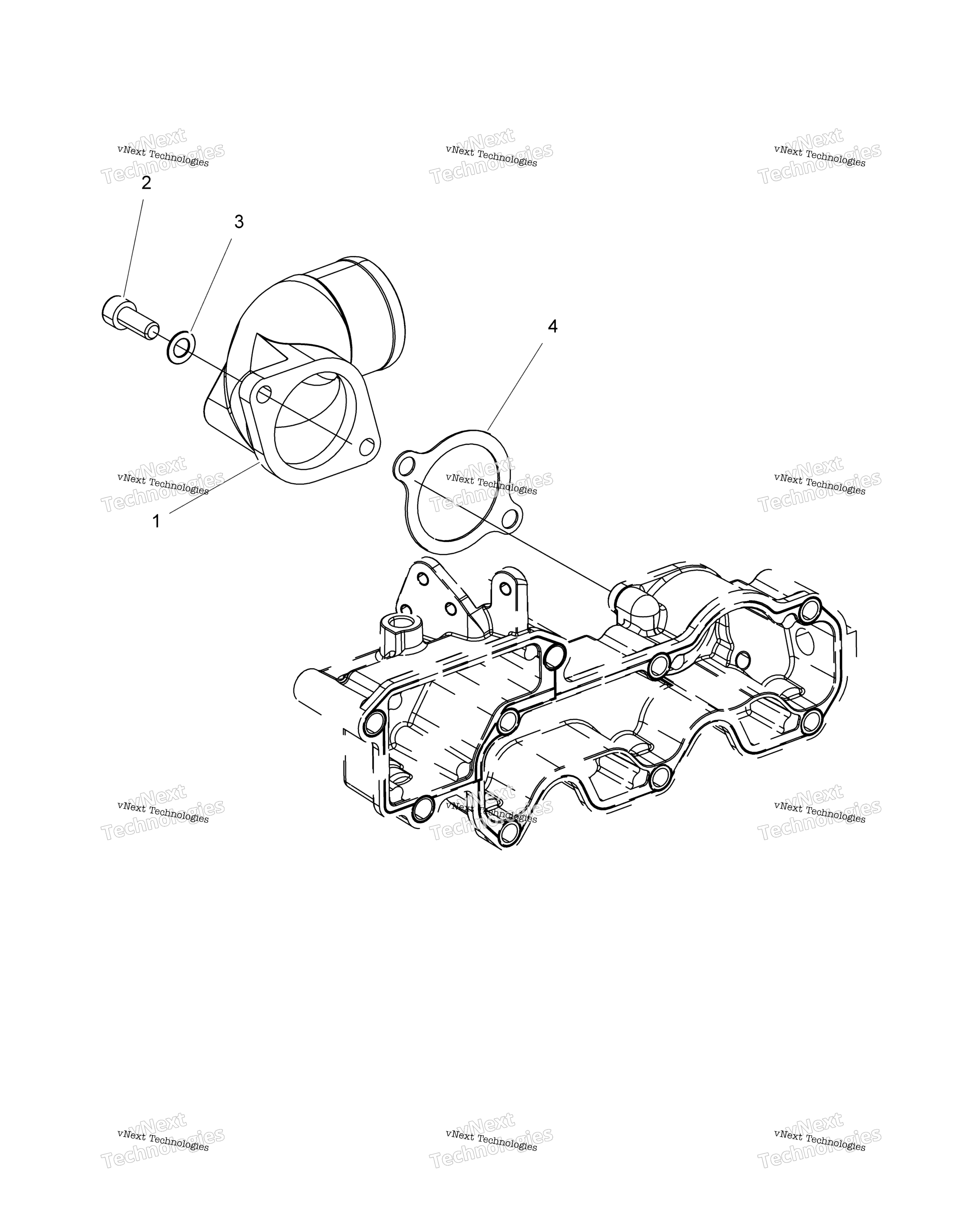 Engine, впускной Elbow R16rtad1a1 / E1
