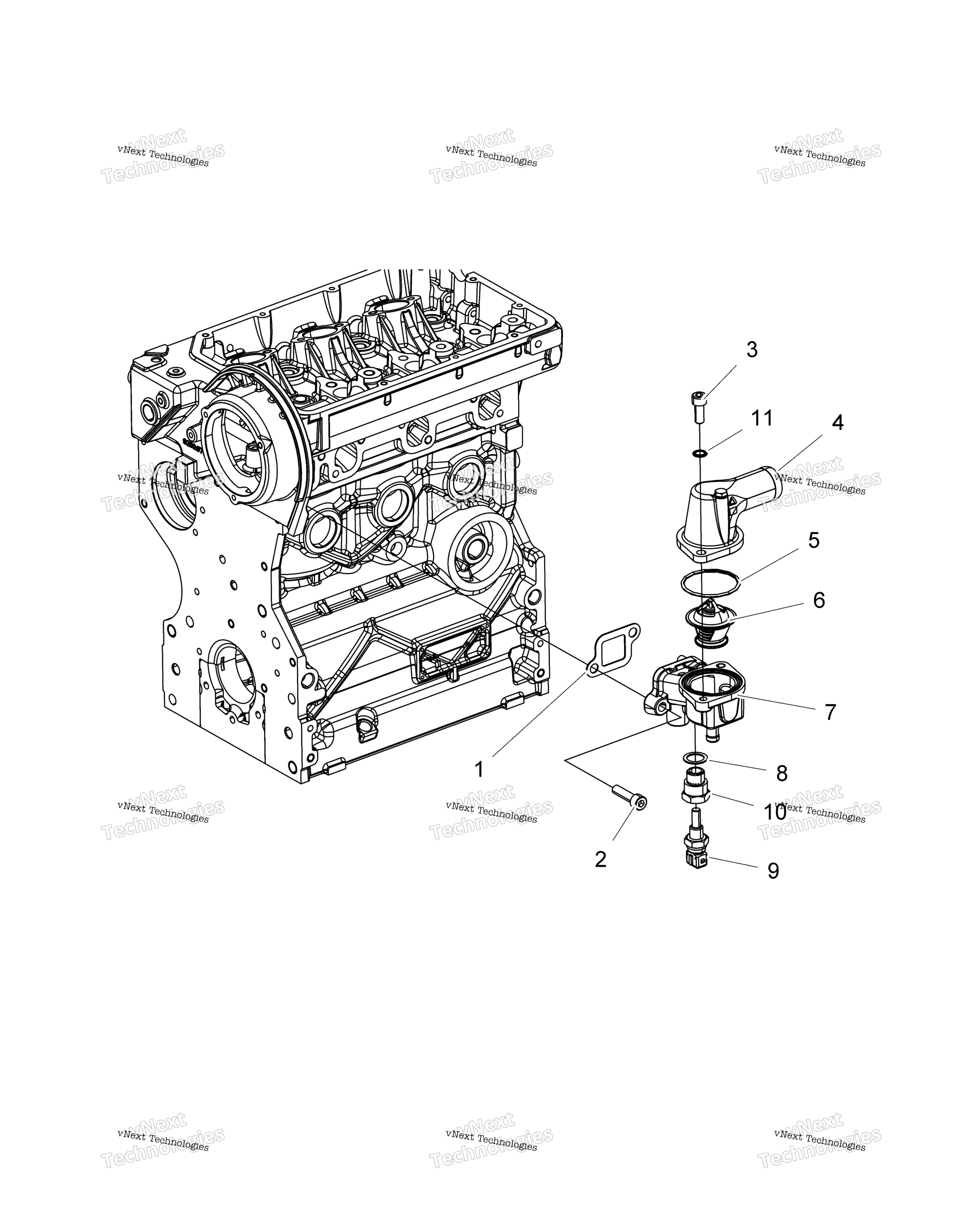 Engine, Thermostat Asm. R16rtad1a1 / E1