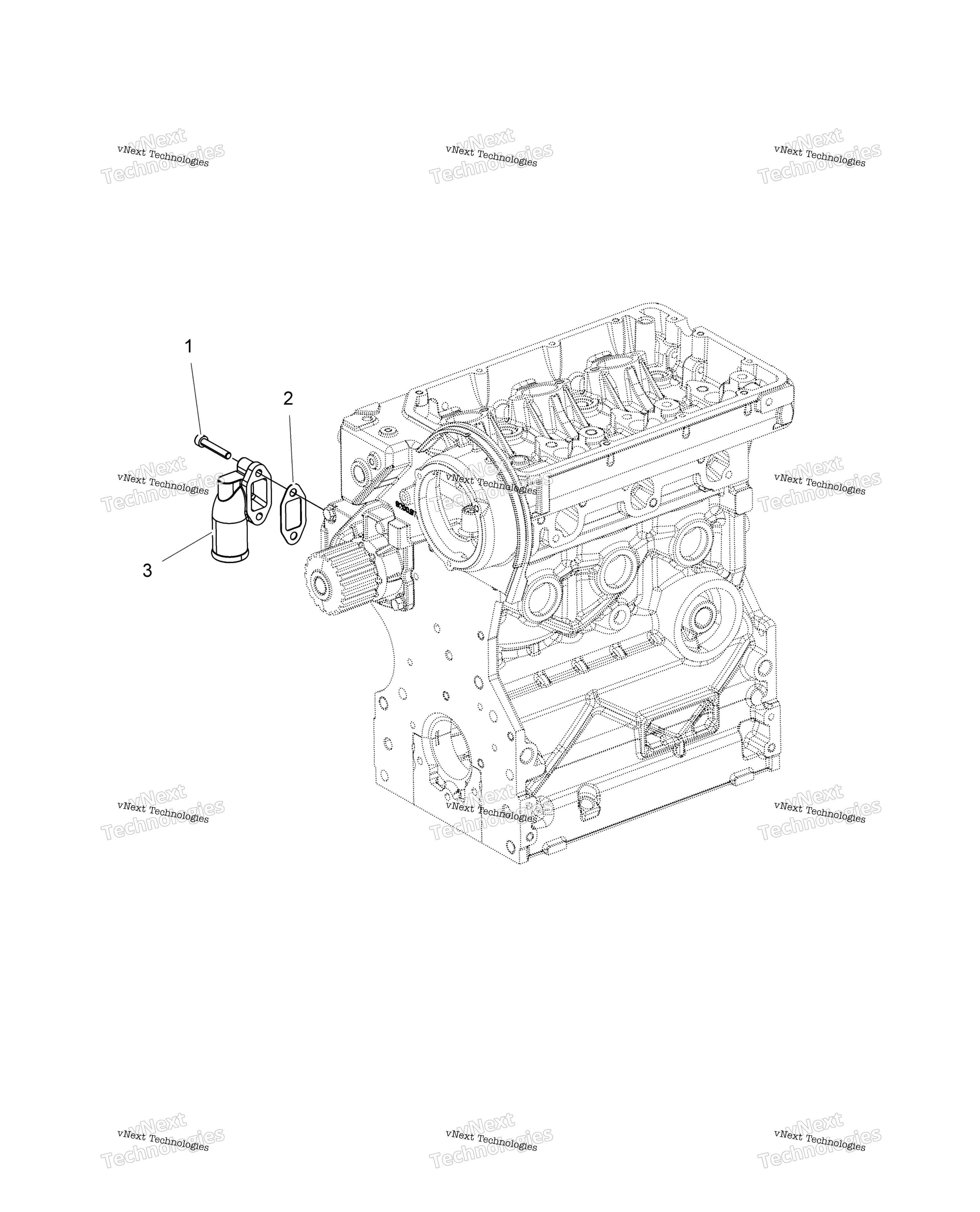 Engine, Water впускной Flange R16rtad1a1 / E1