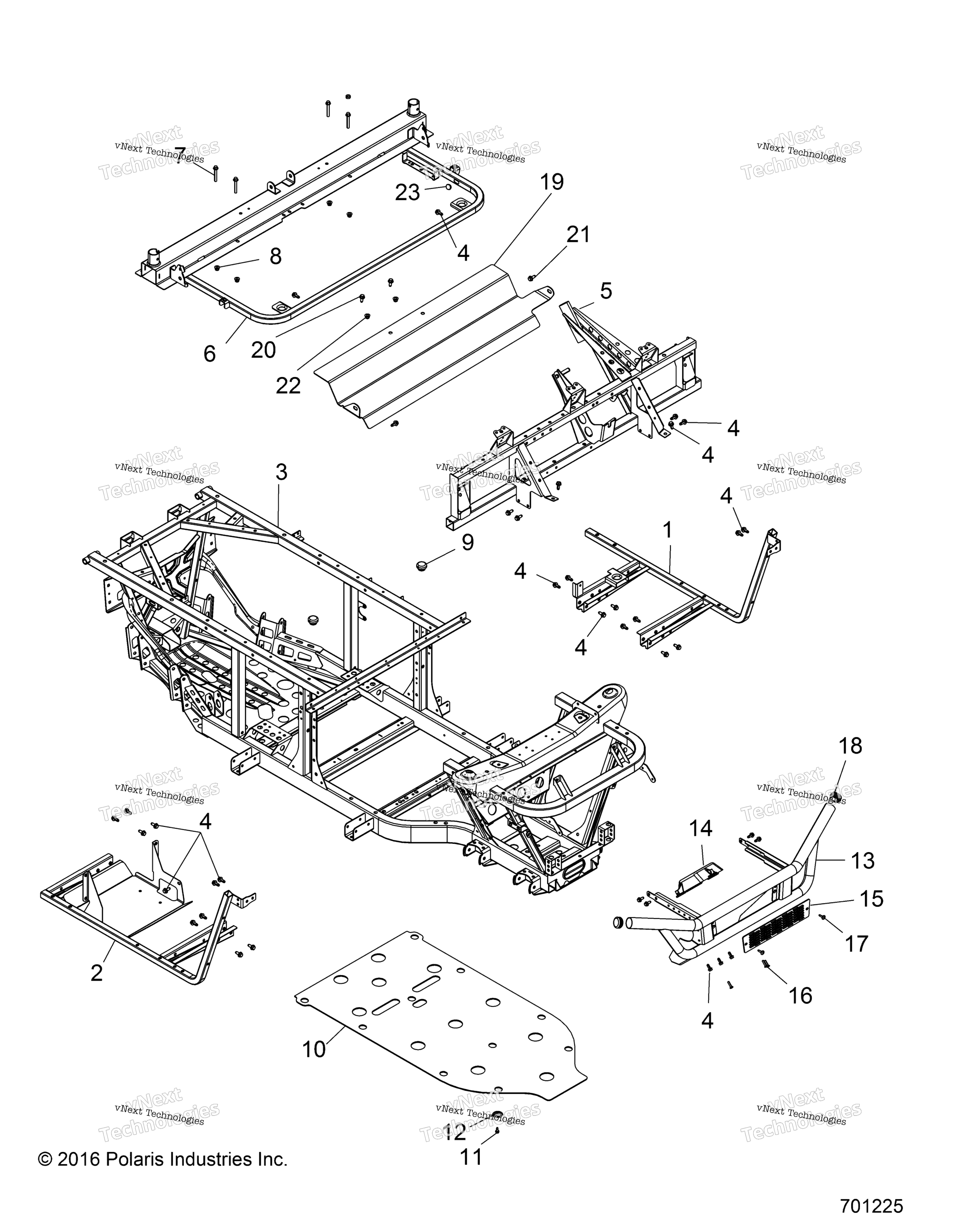 Chassis, рама & передний Bumper R16rma57a1 / A4 / A9 / L1 / E57as / Ea9 / Har