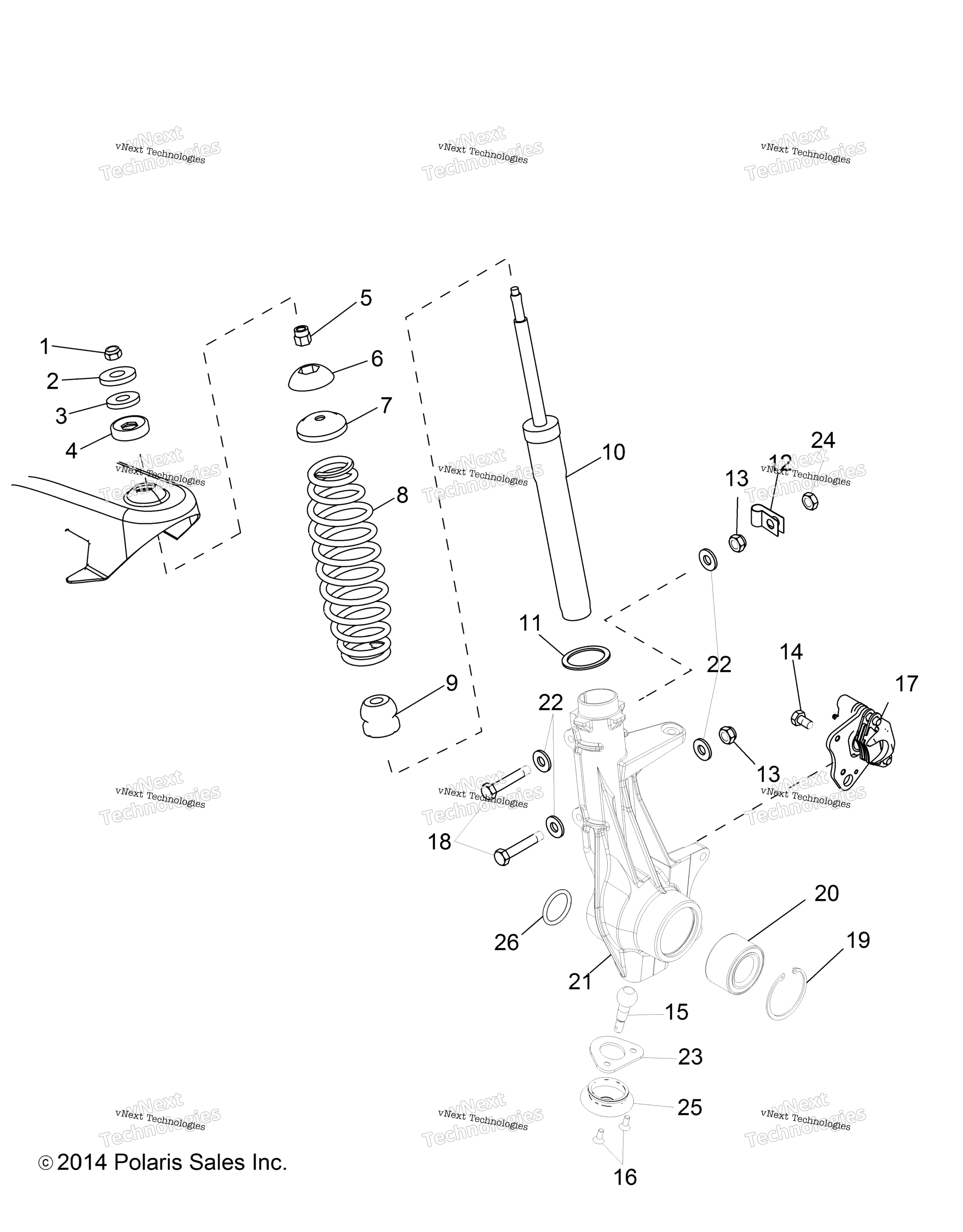 Подвеска, передняя Strut R16rma57a1/A4/A9/L1/E57as/Ea9/Har