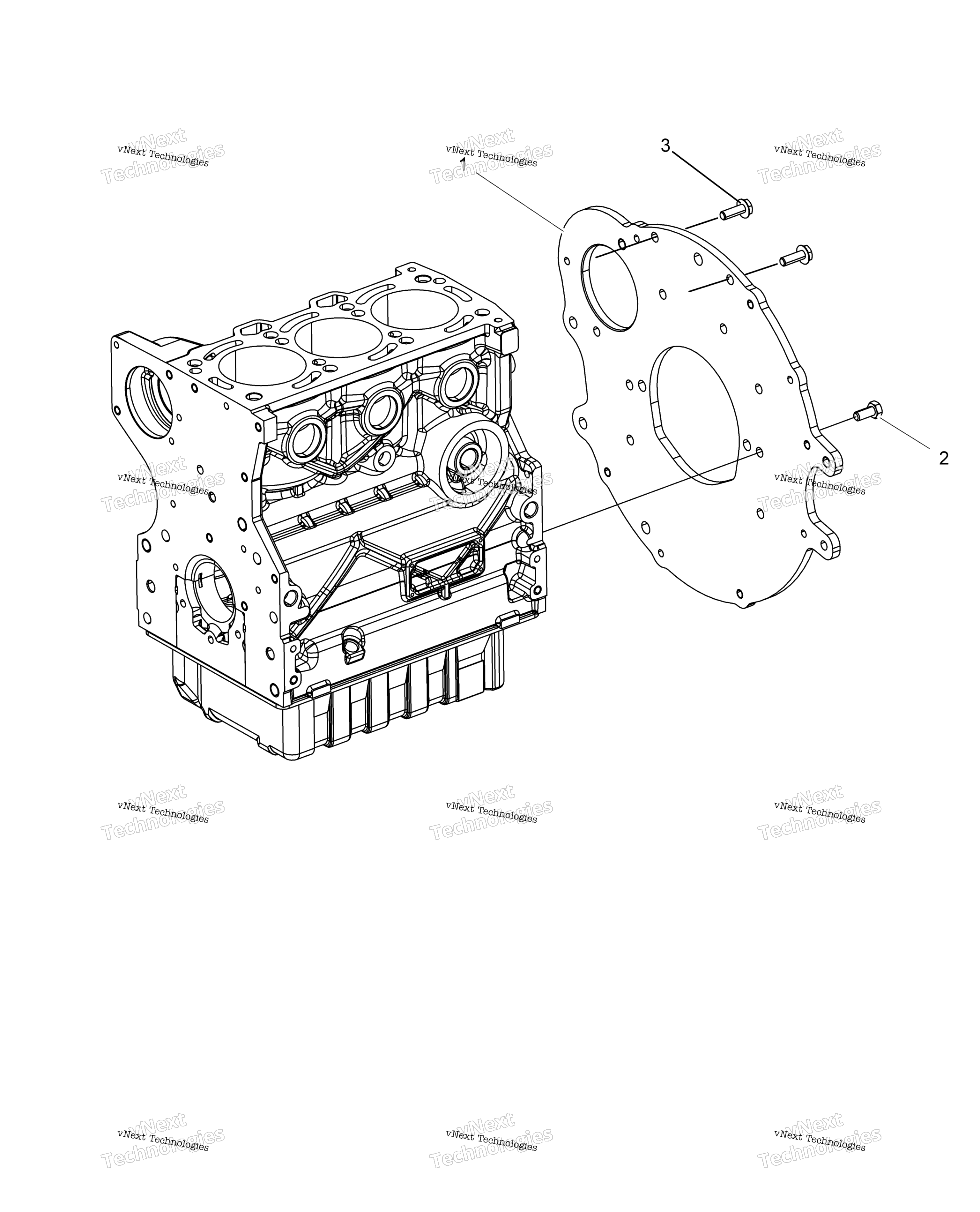 двигатель Flange Plate