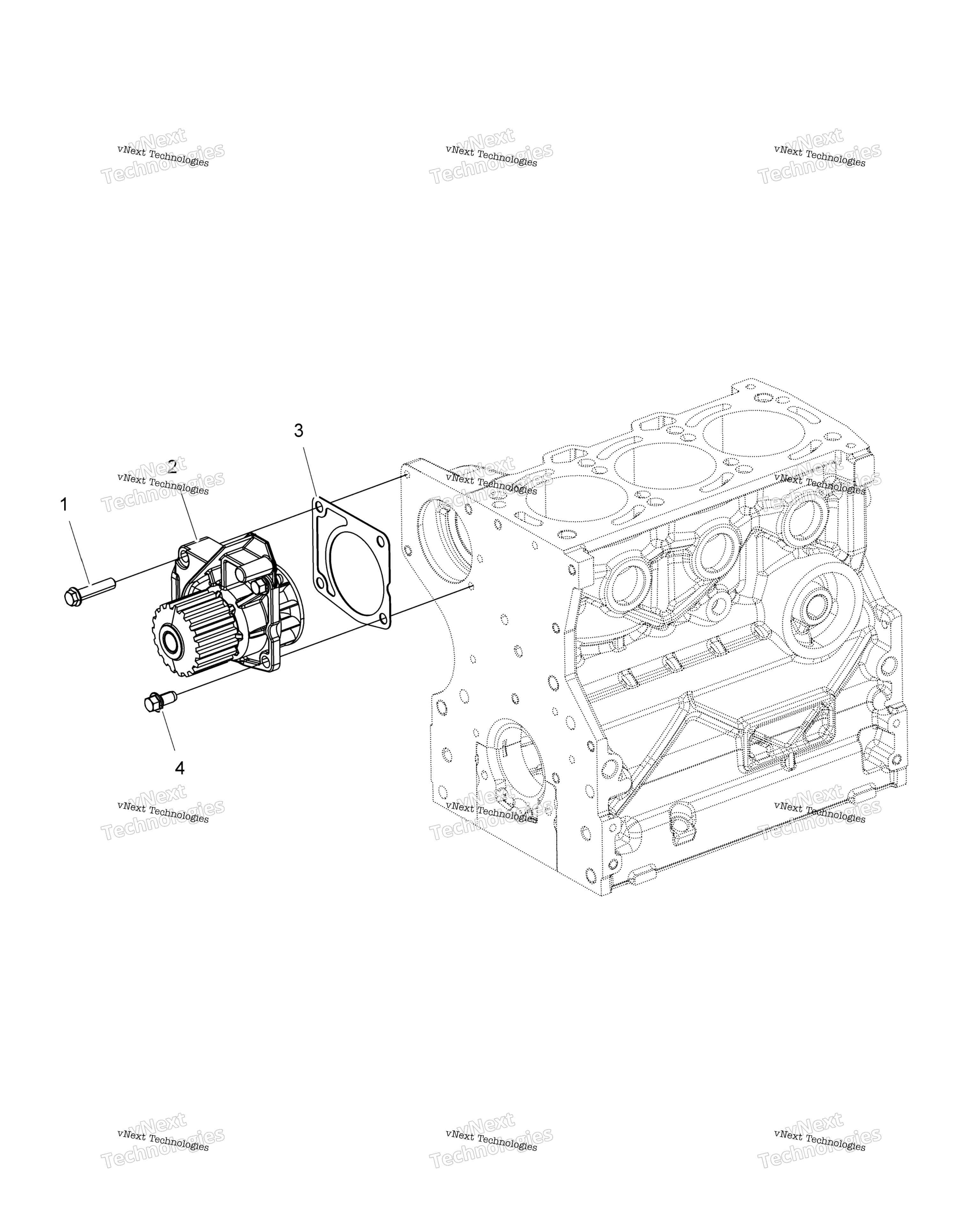 Engine, Water насос