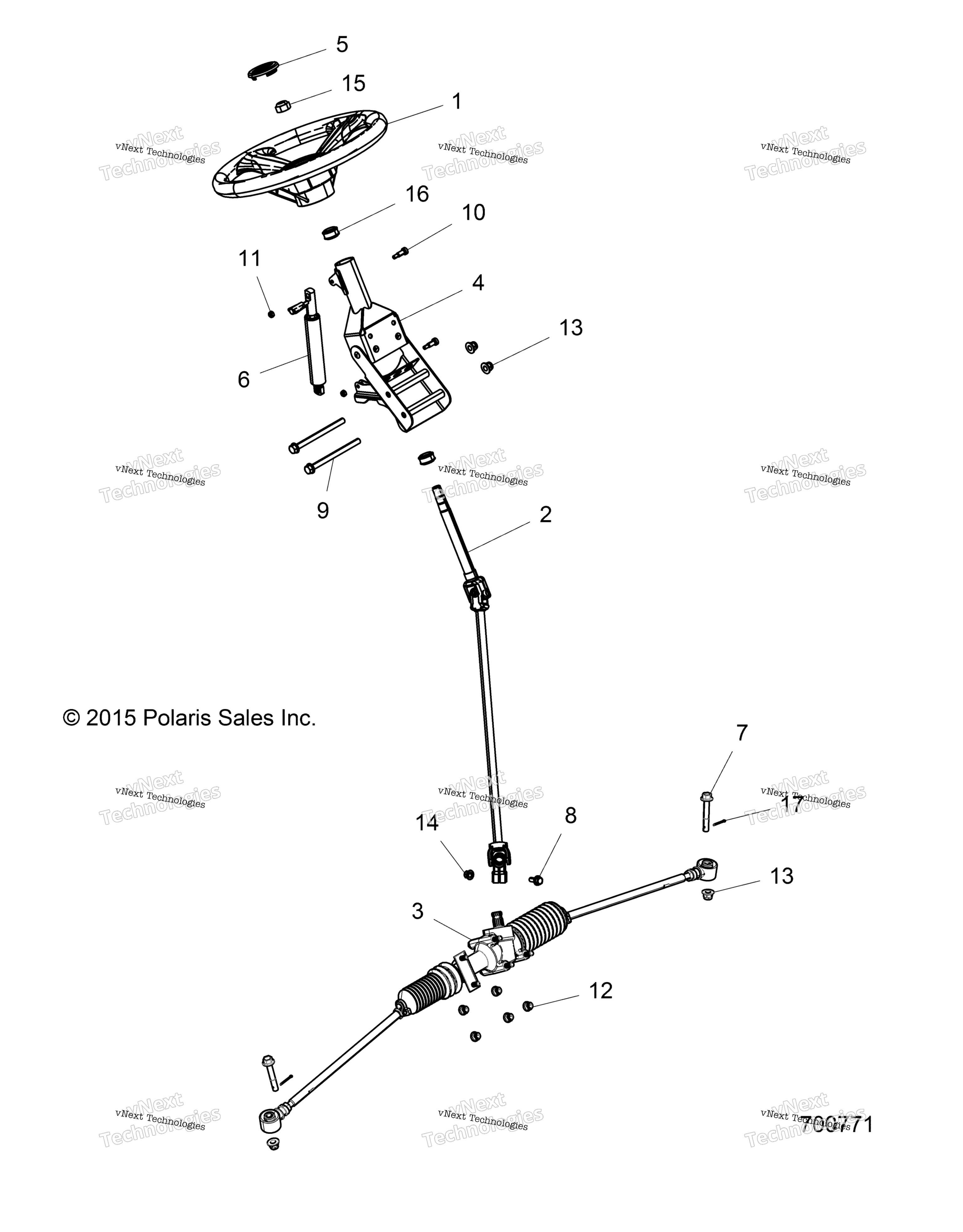 Steering, рулевое управление Asm., Noneps R16rva57a1 / B1