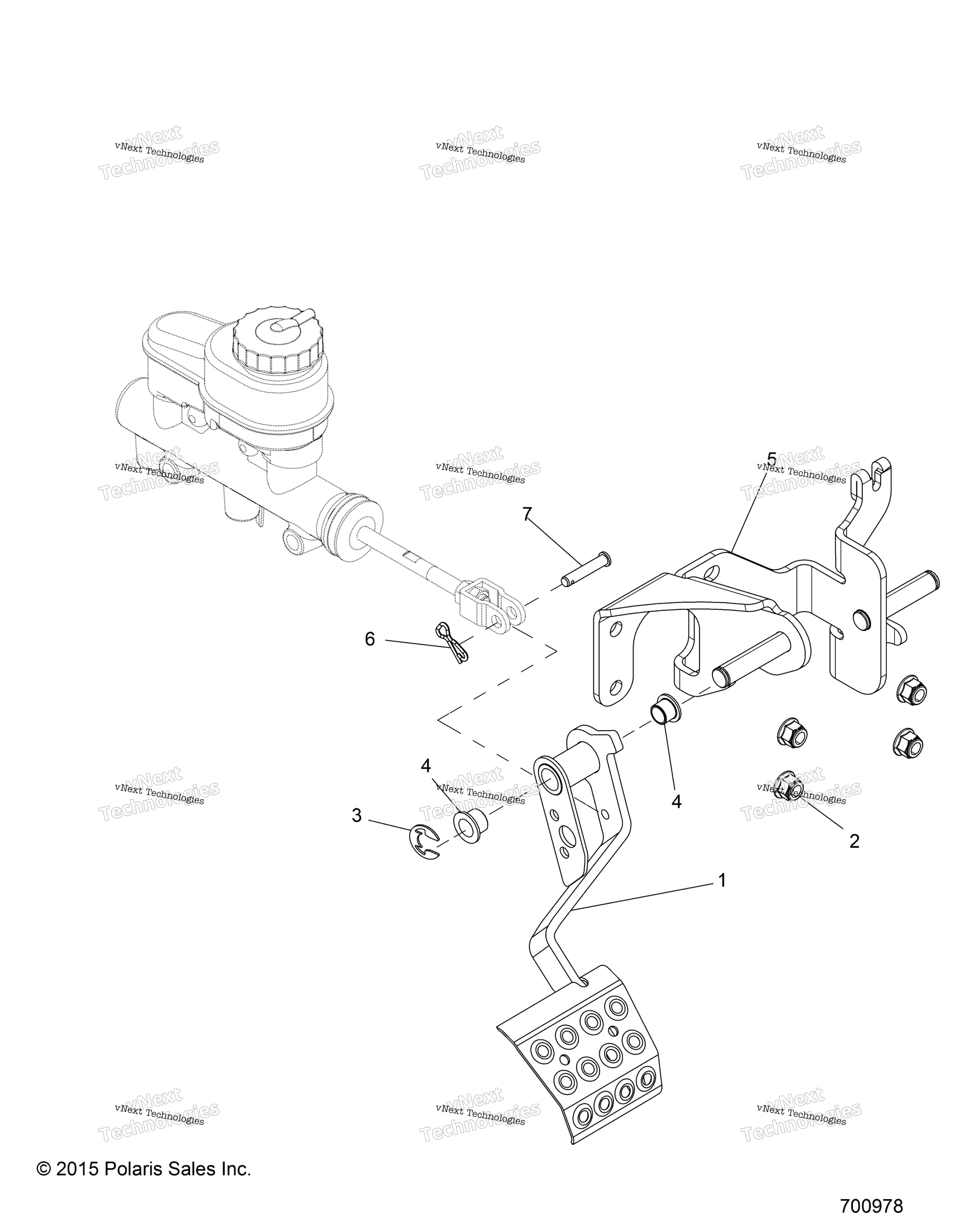 Тормоза, педаль & Master Cylinder Mounting