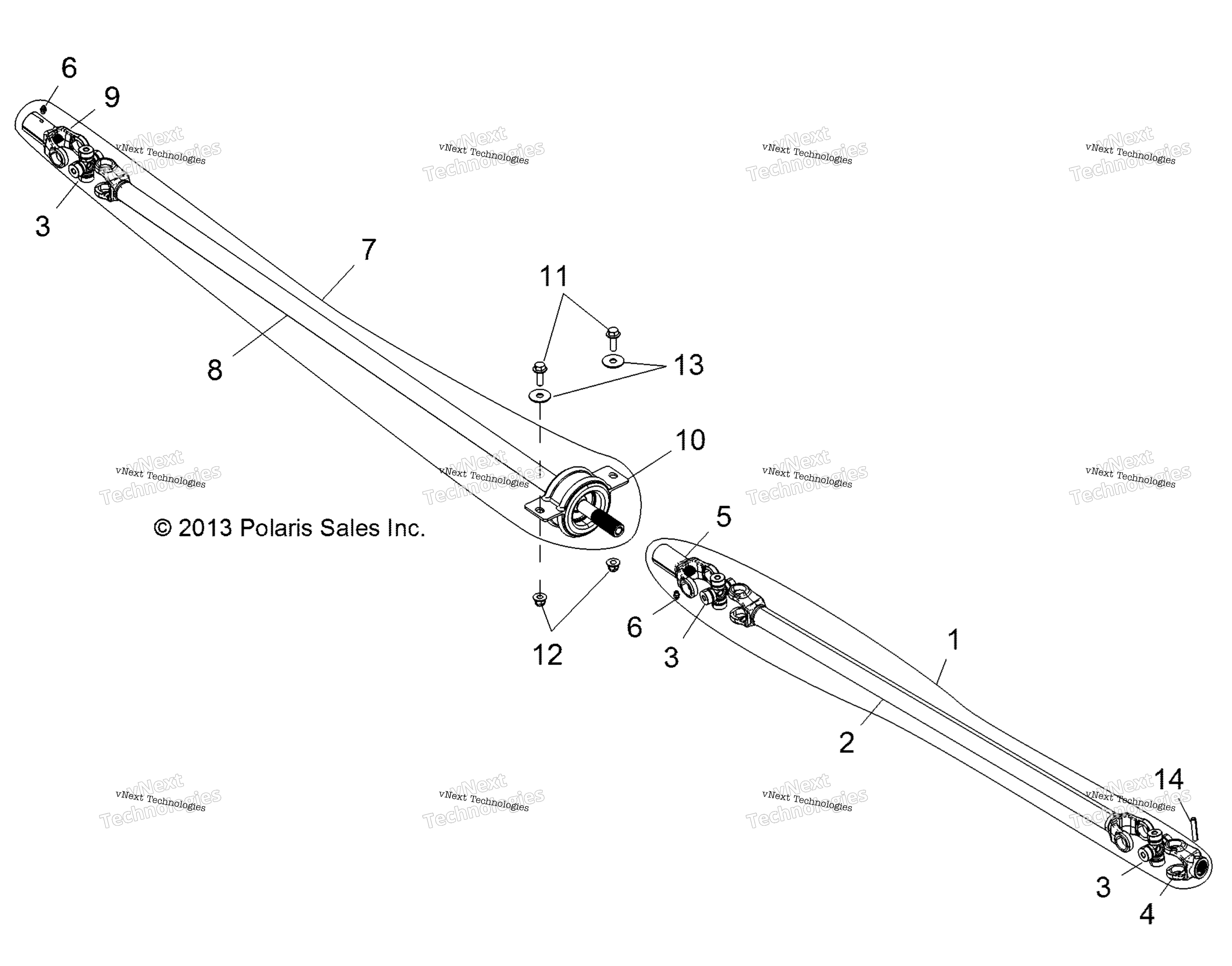 Привод Train, Front And Rear Prop Shaft