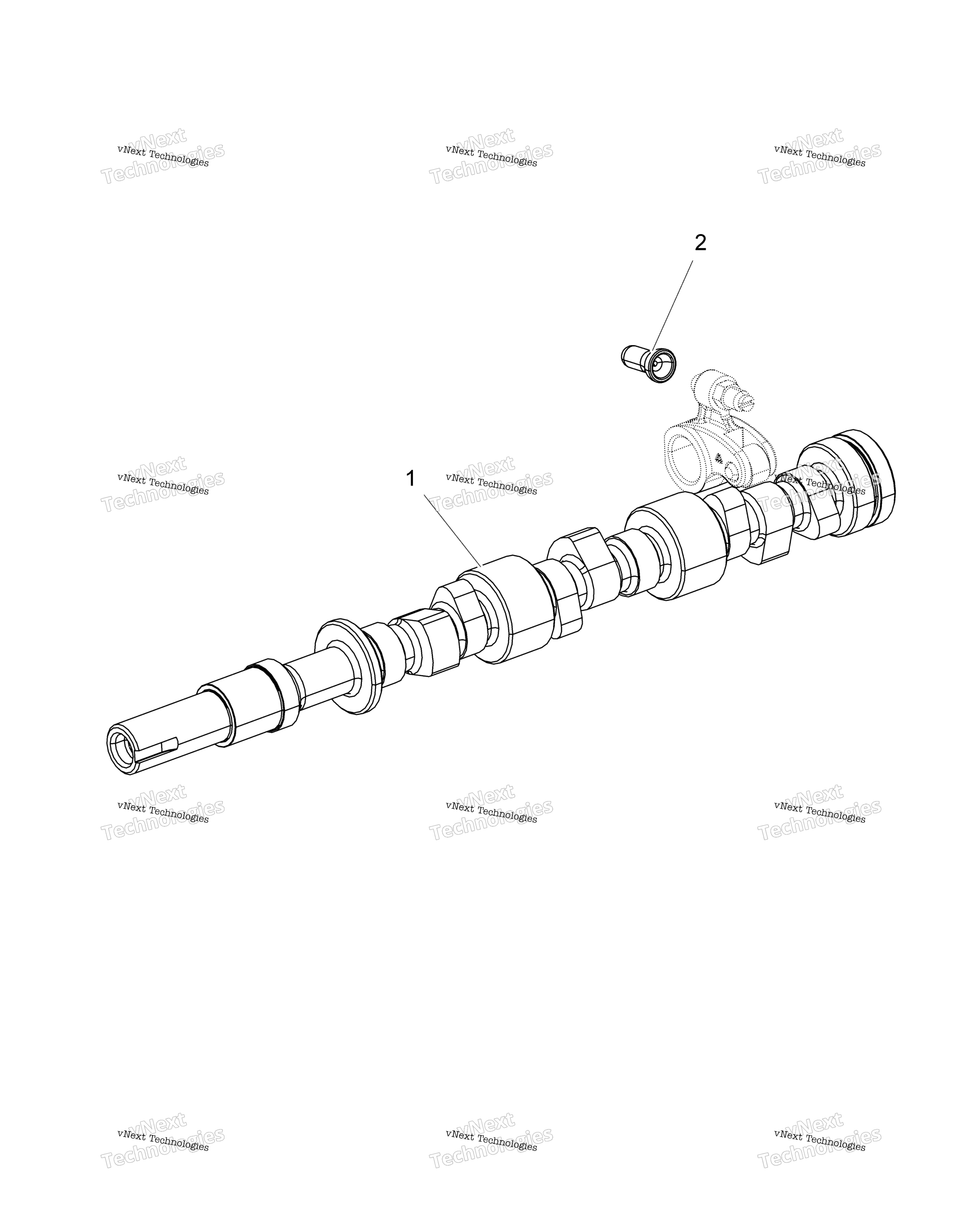Engine, Camshaft, Push стержень