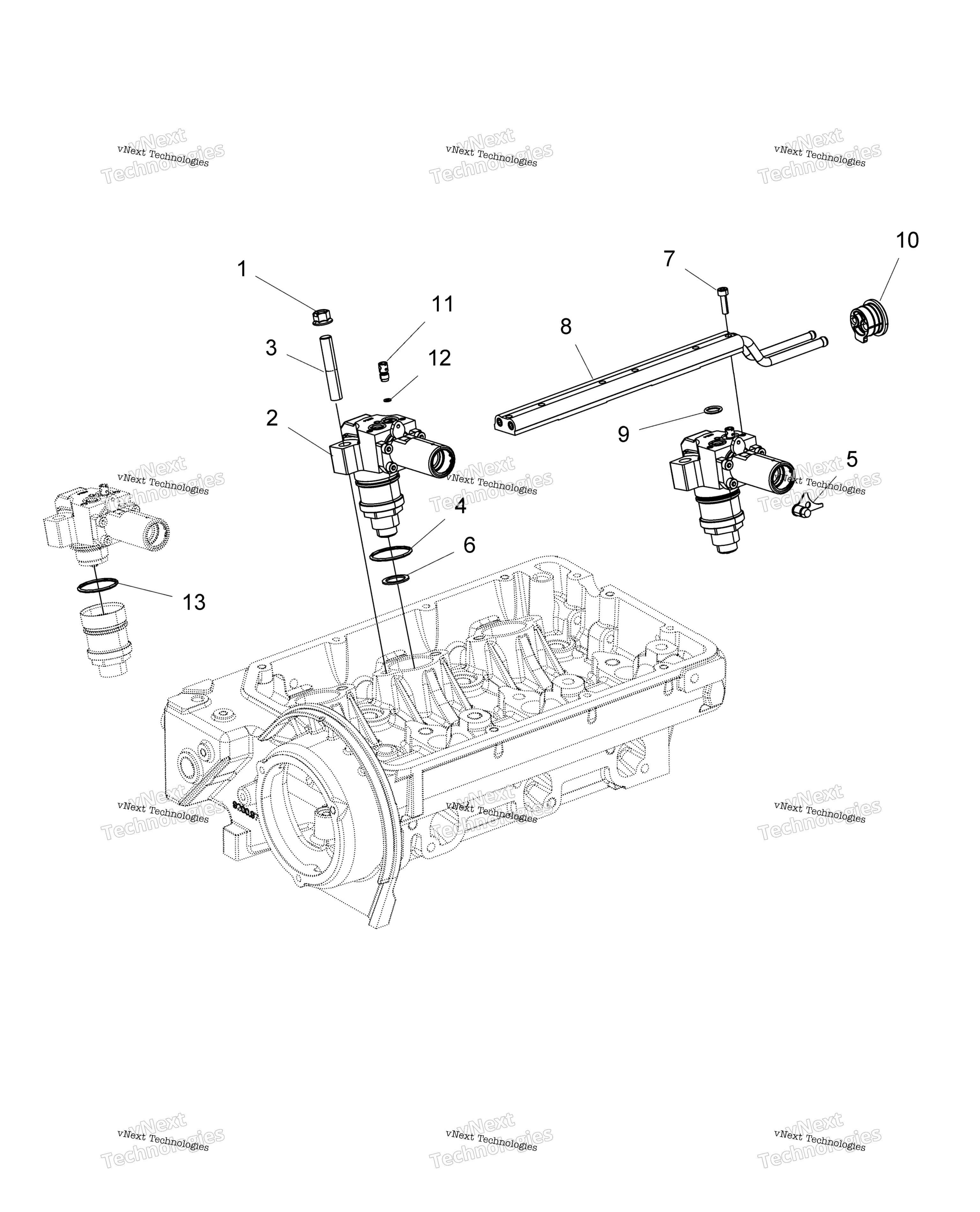 Engine, топливный впрыск Pump, Delivery трубка