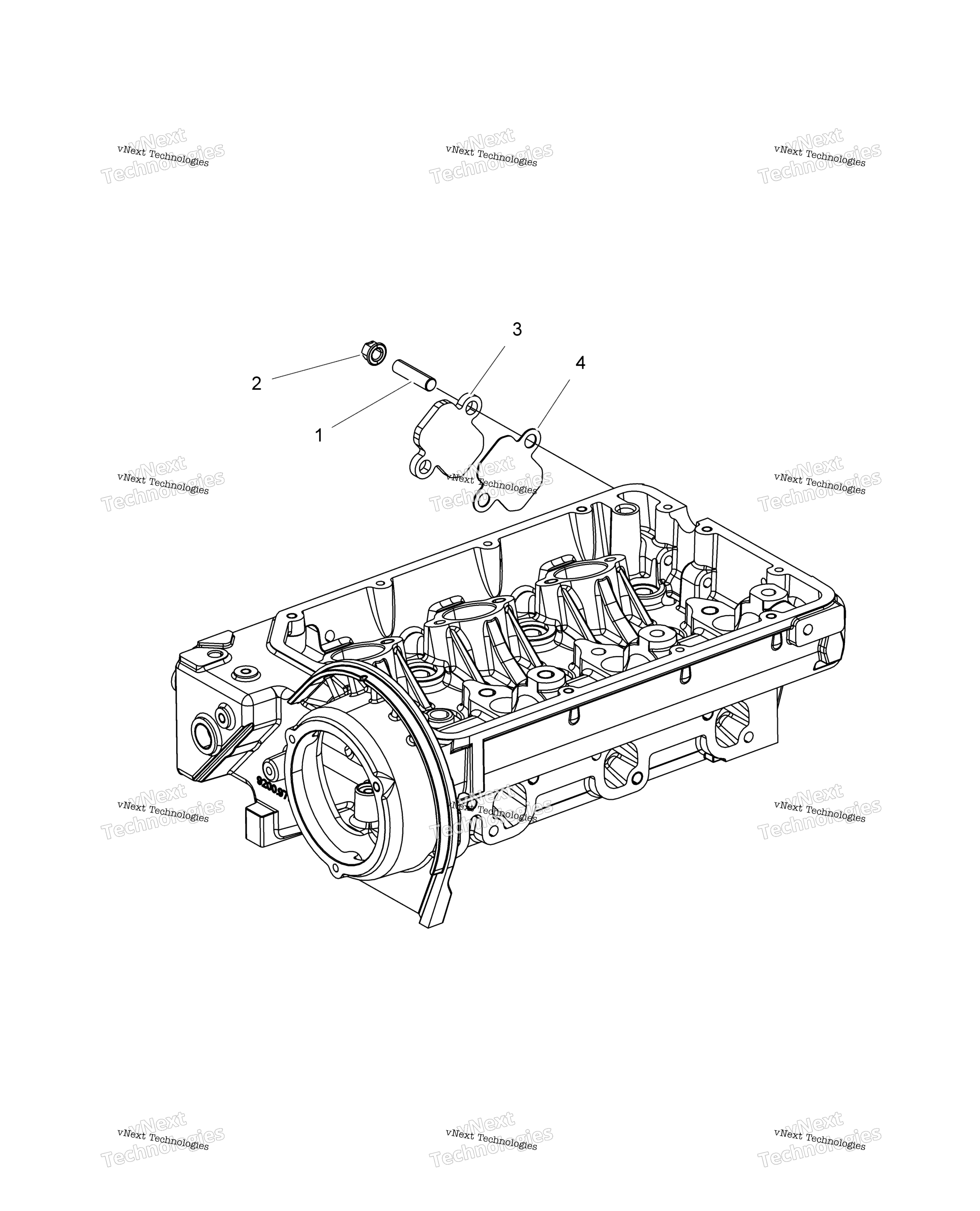 Engine, топливный насос крепление крышка