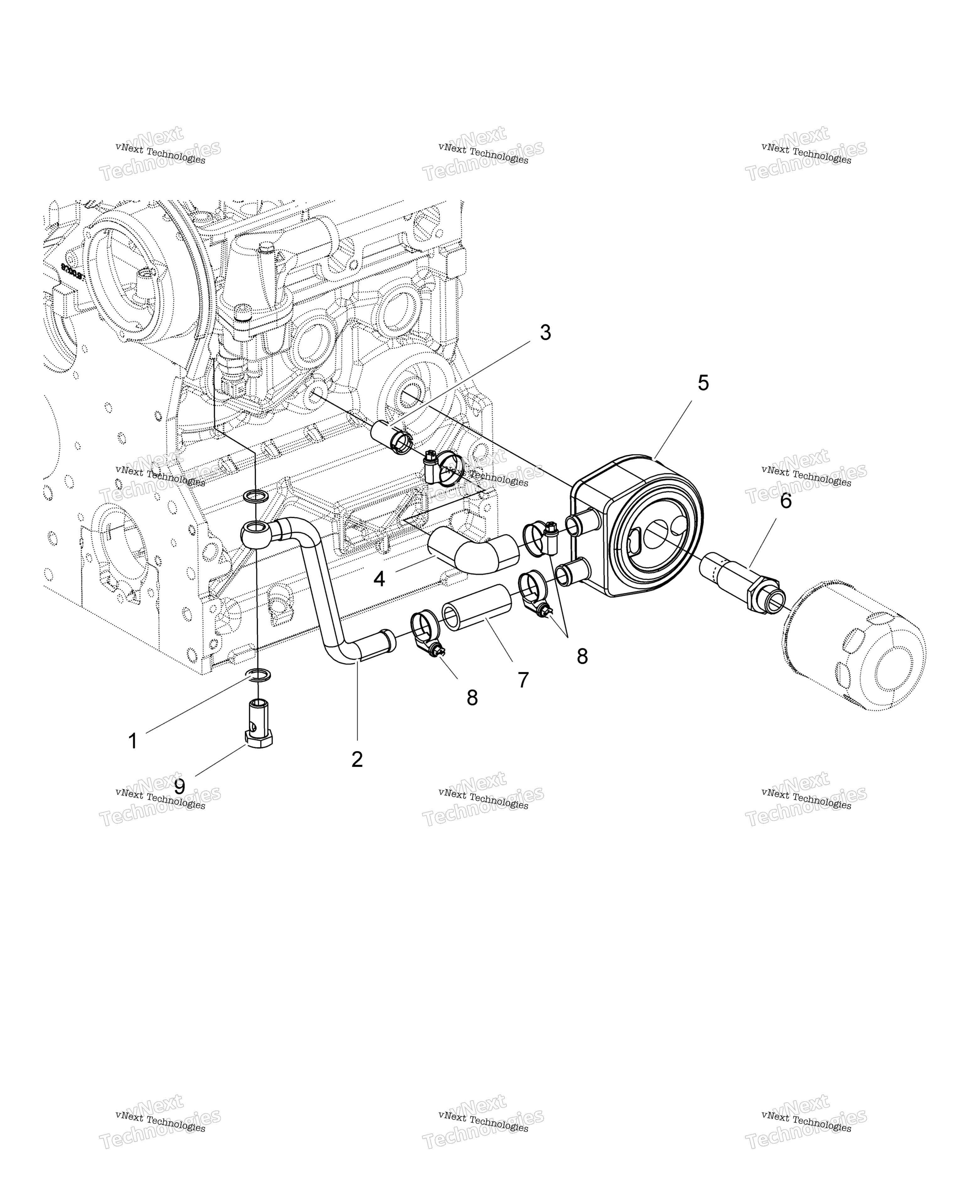 Engine, масляный охлаждение System