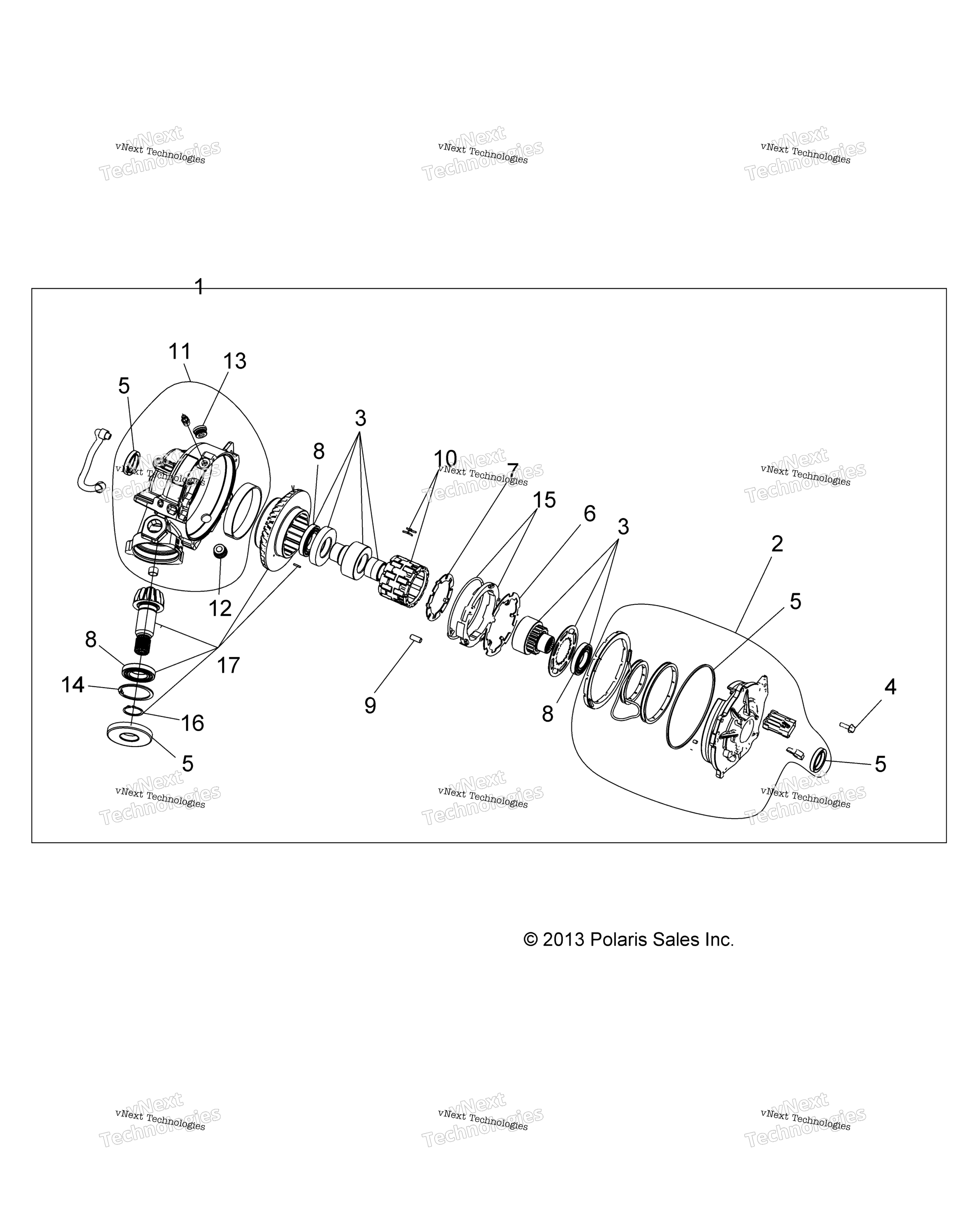 Трансмиссия, передний редуктор