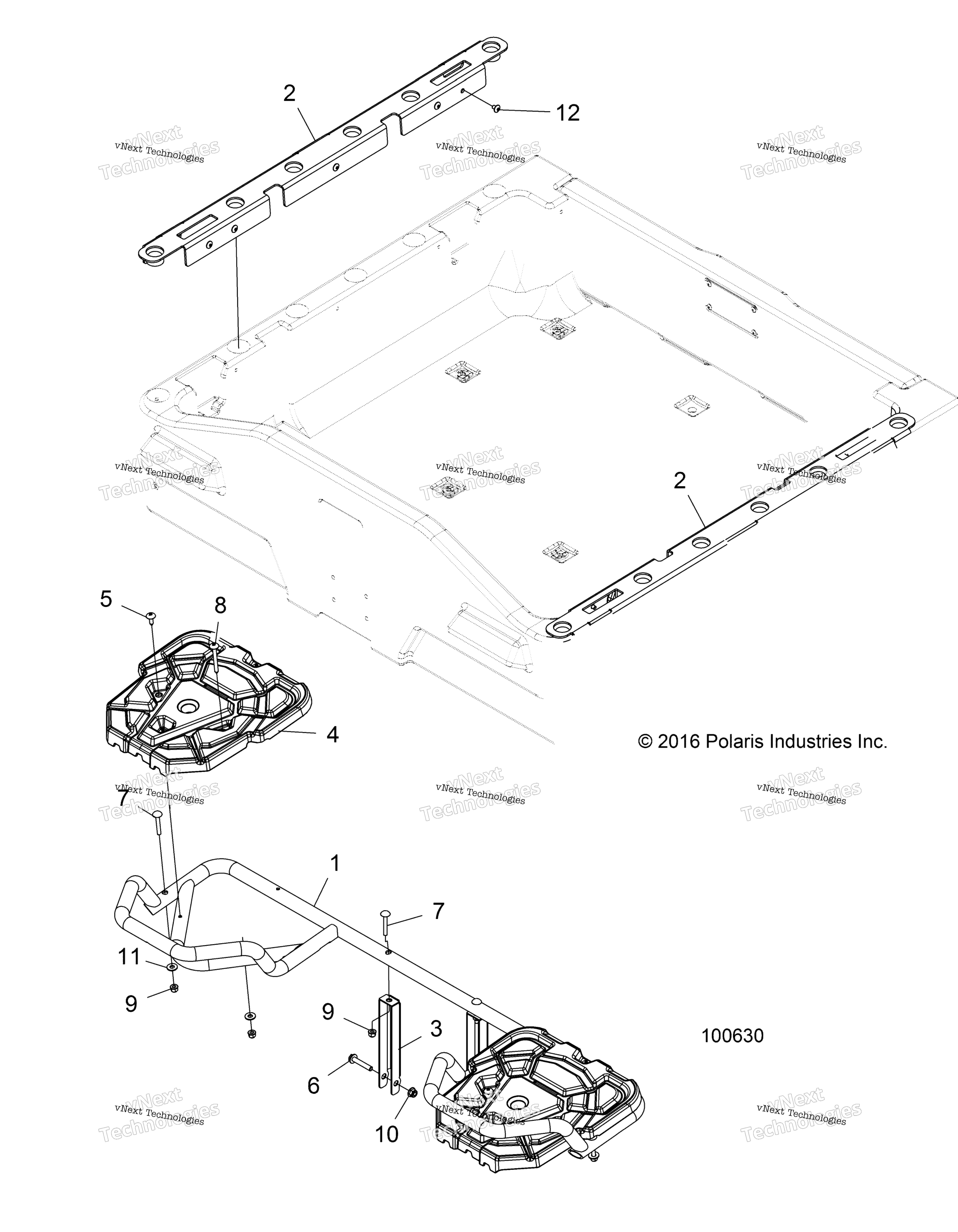 Body, задний полка & Box Side Rails