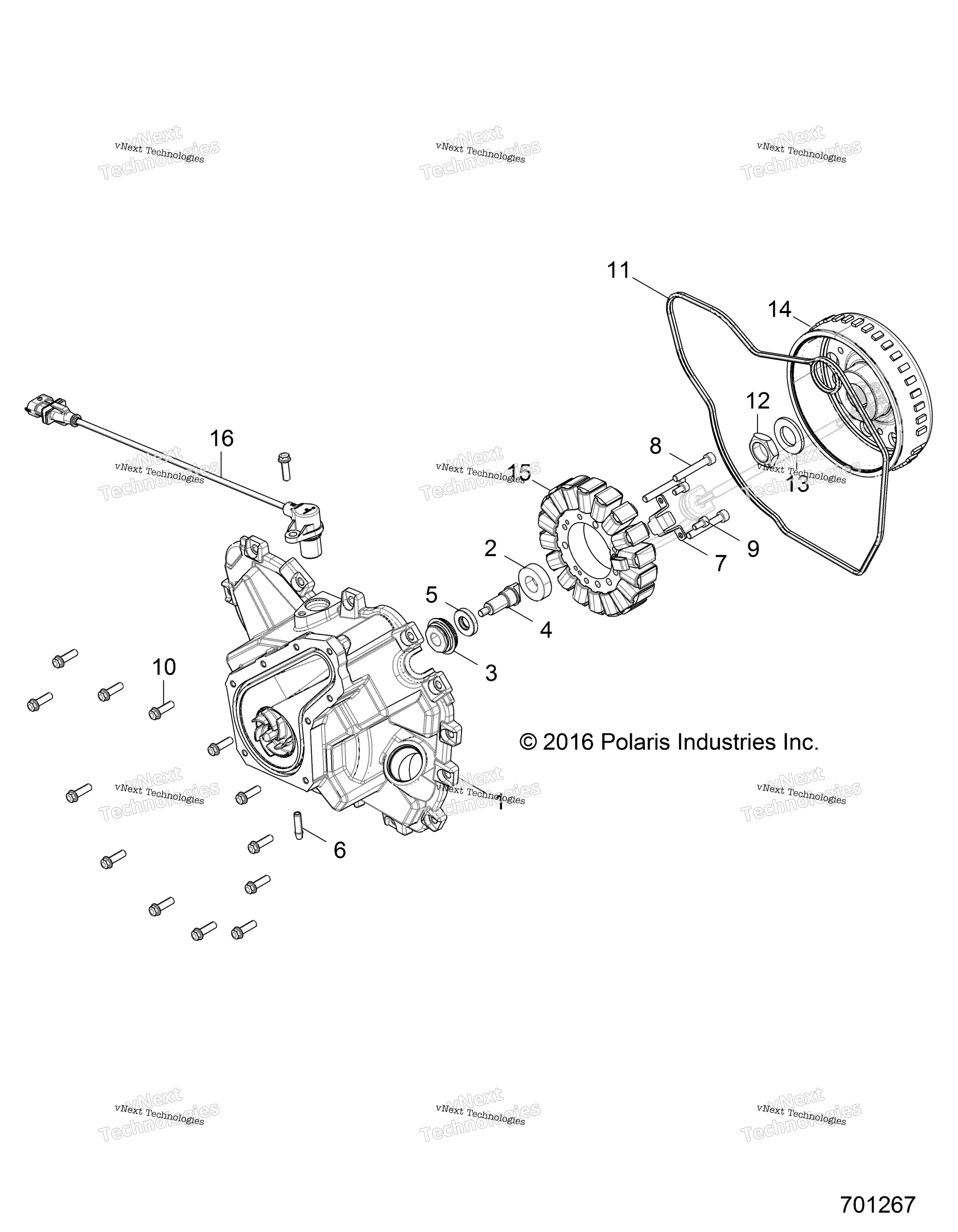 Engine, статор крышка & маховик