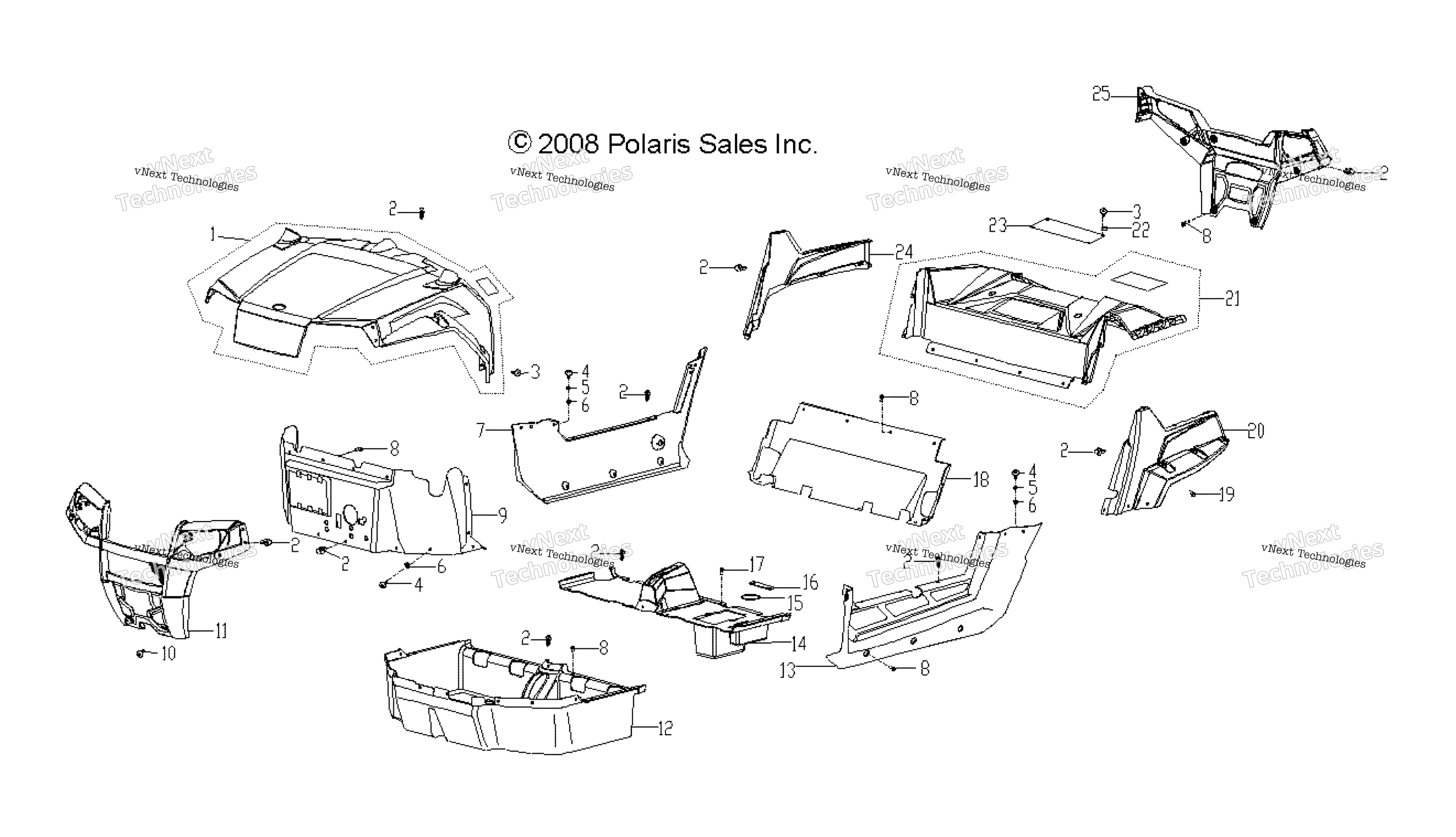 Body, Hood, Bumpers, Panels, Floor & полка