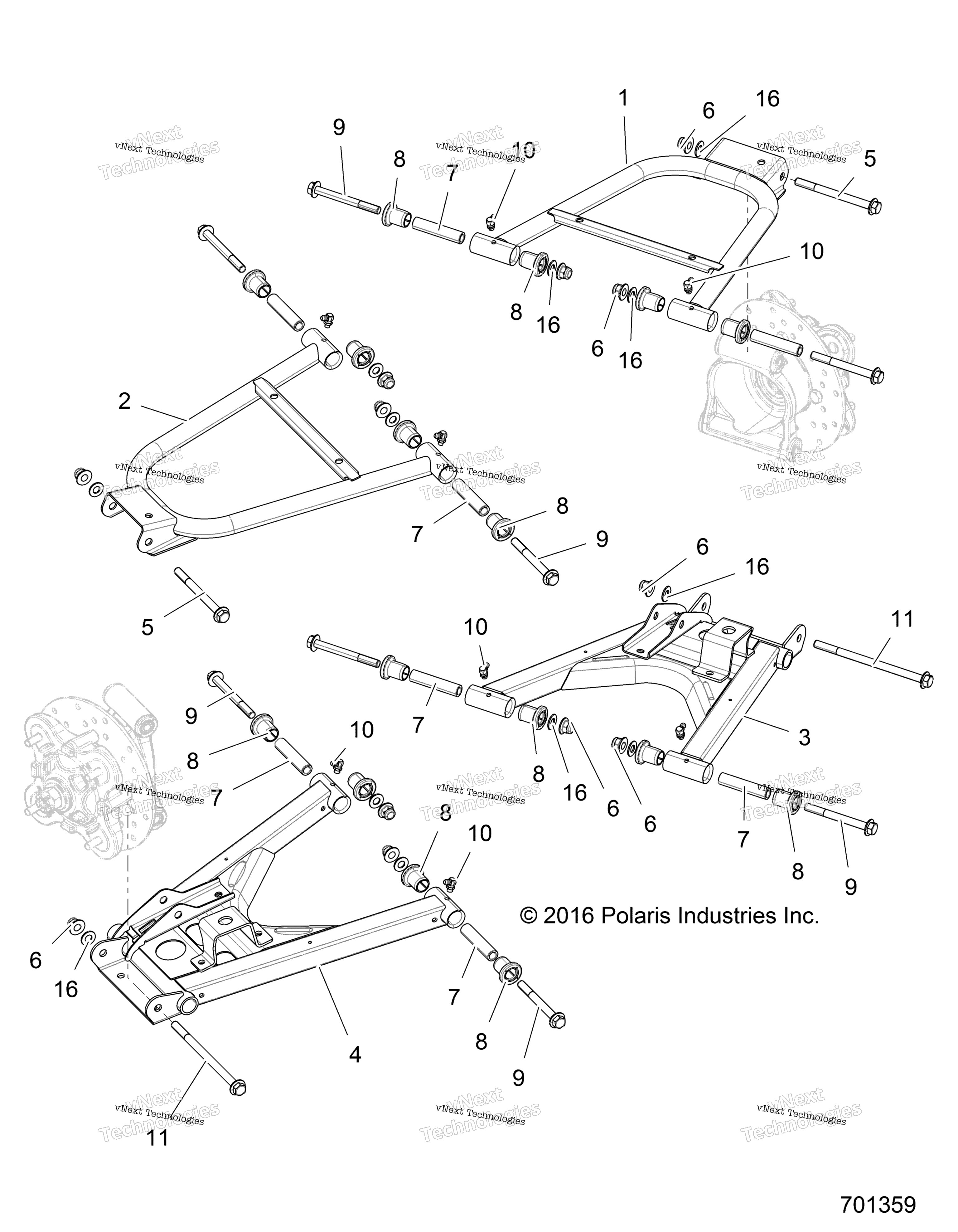 Подвеска, задняя Control Arms
