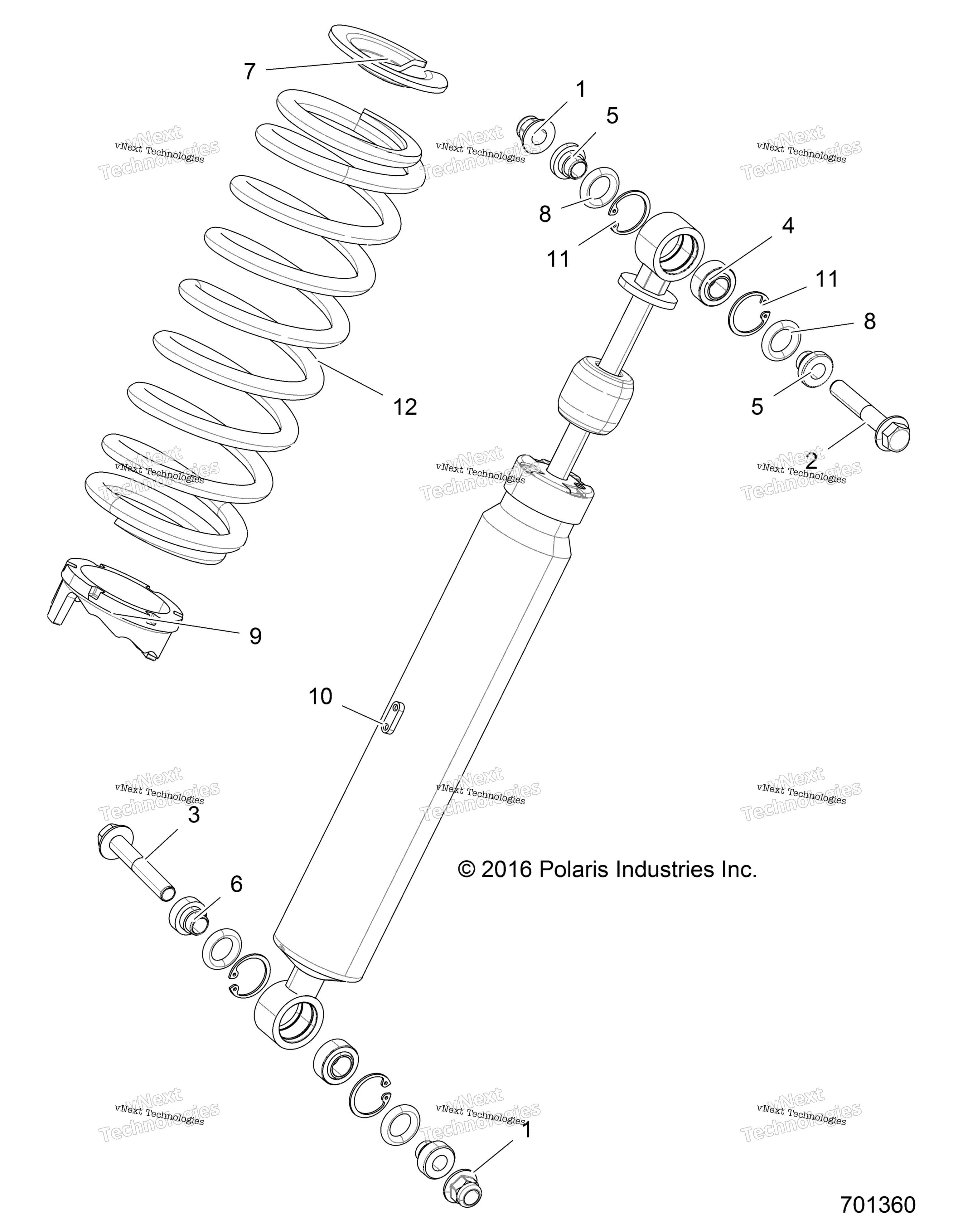 Подвеска, задний амортизатор Mounting