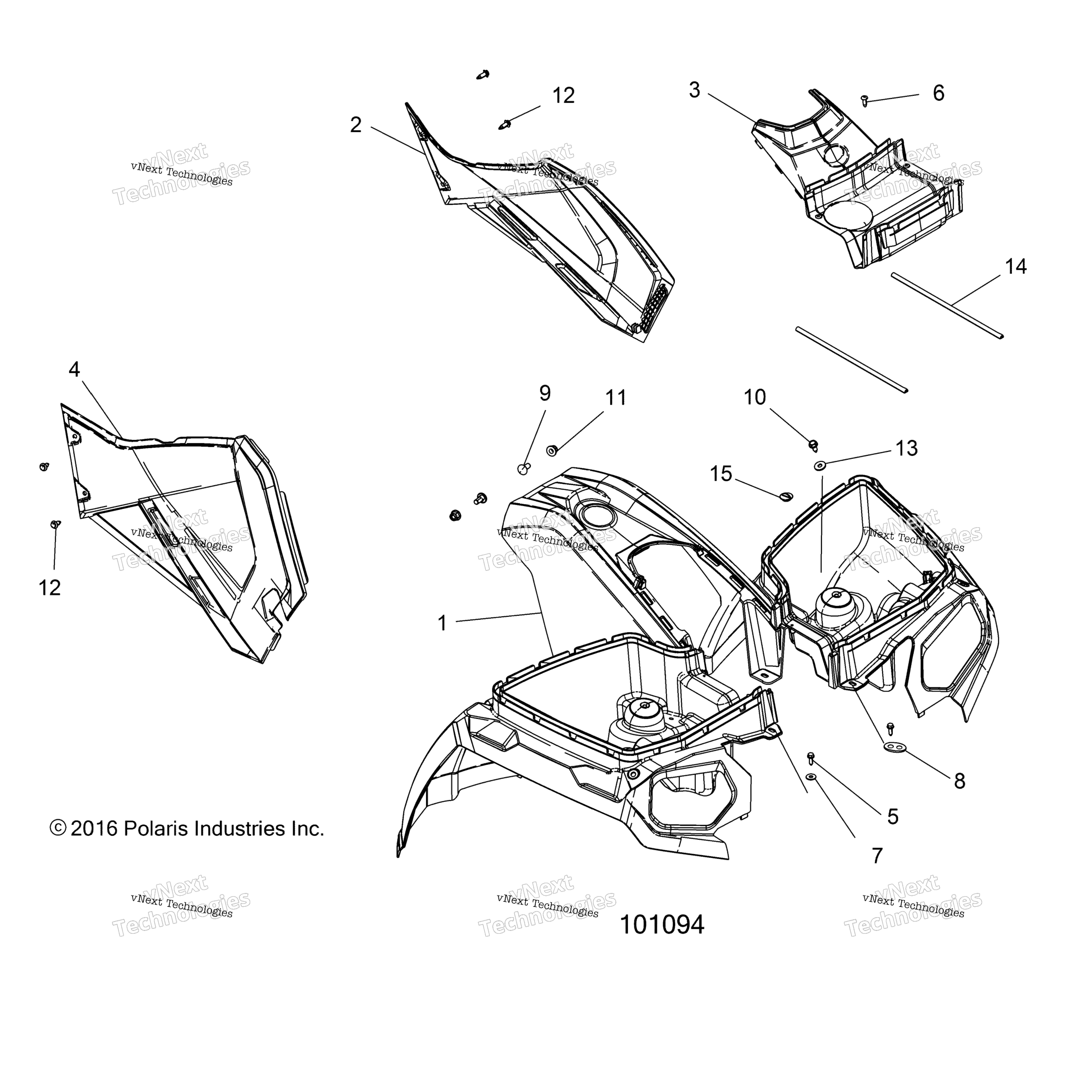 Body, передний Cab & Side Panels
