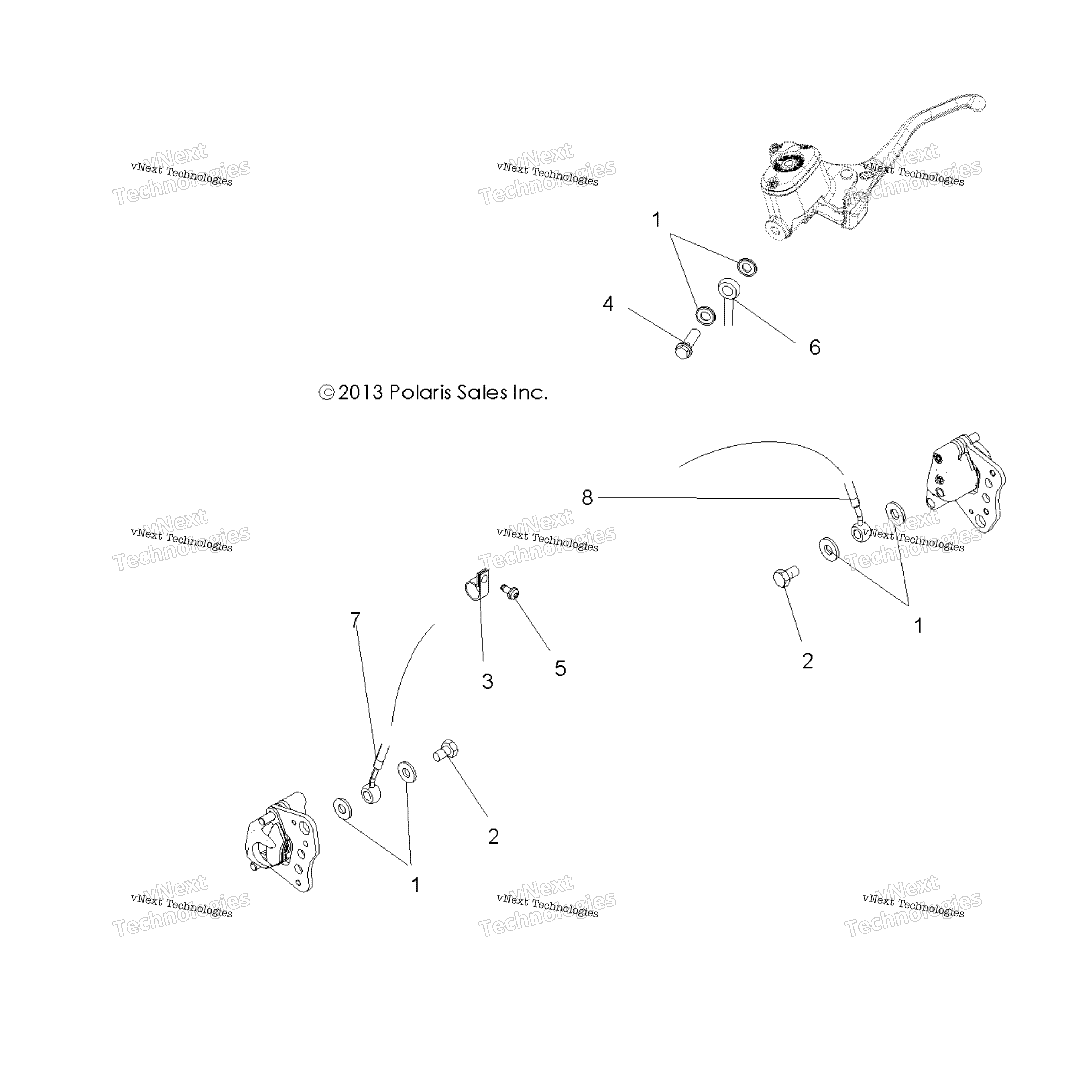 Brakes, передний тормоз Lines