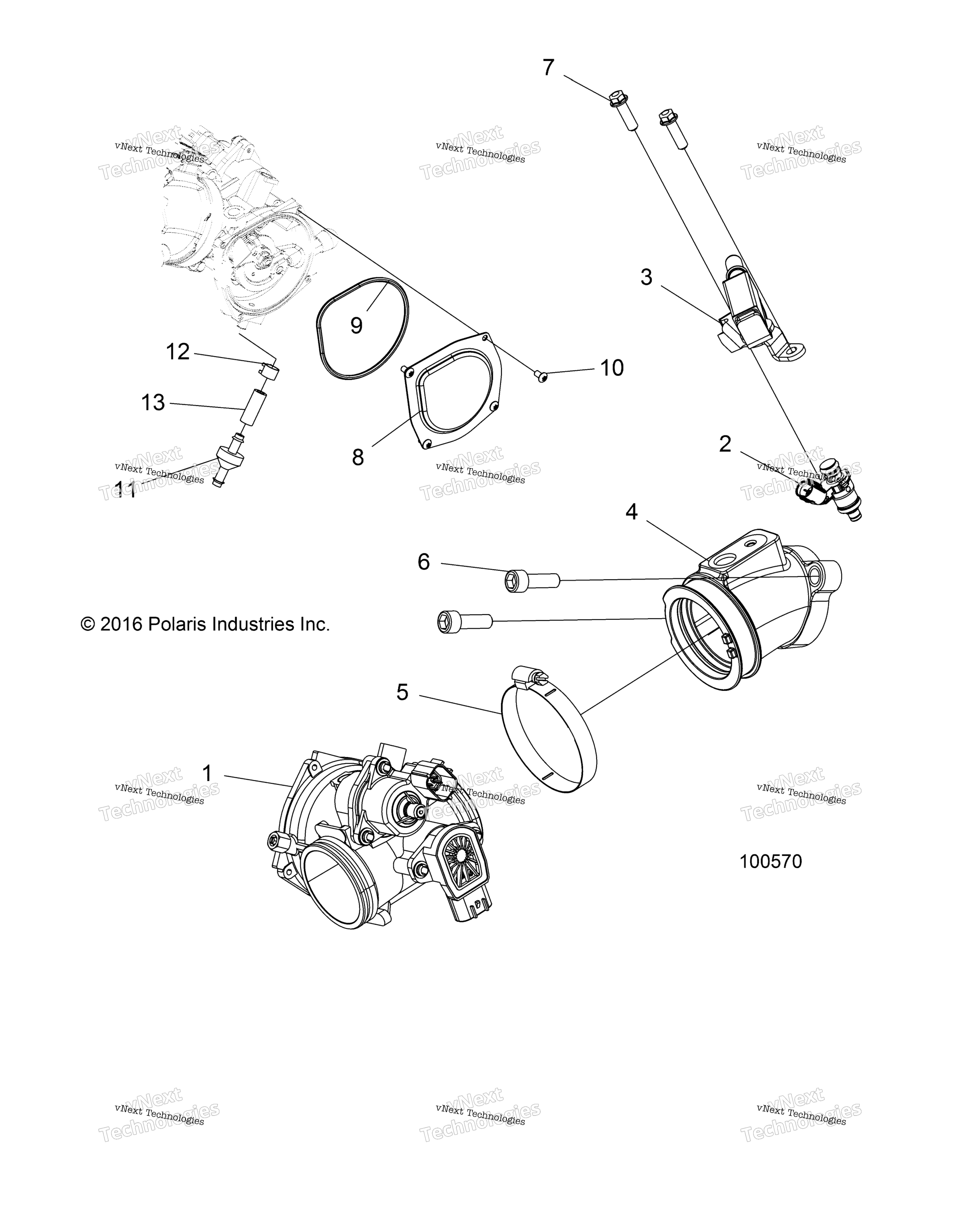Двигатель, дроссельный узел & Fuel Rail