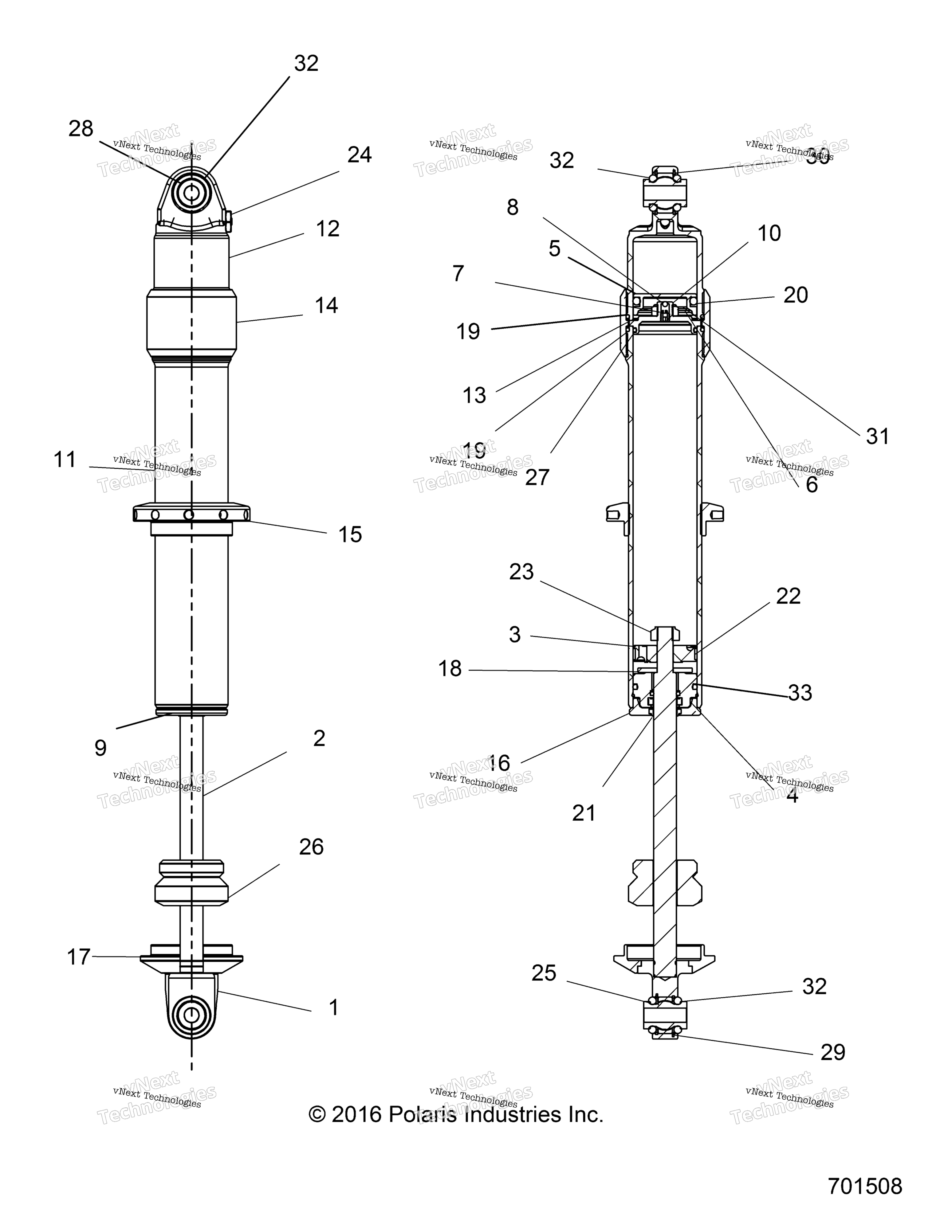 Подвеска, задний амортизатор Internals