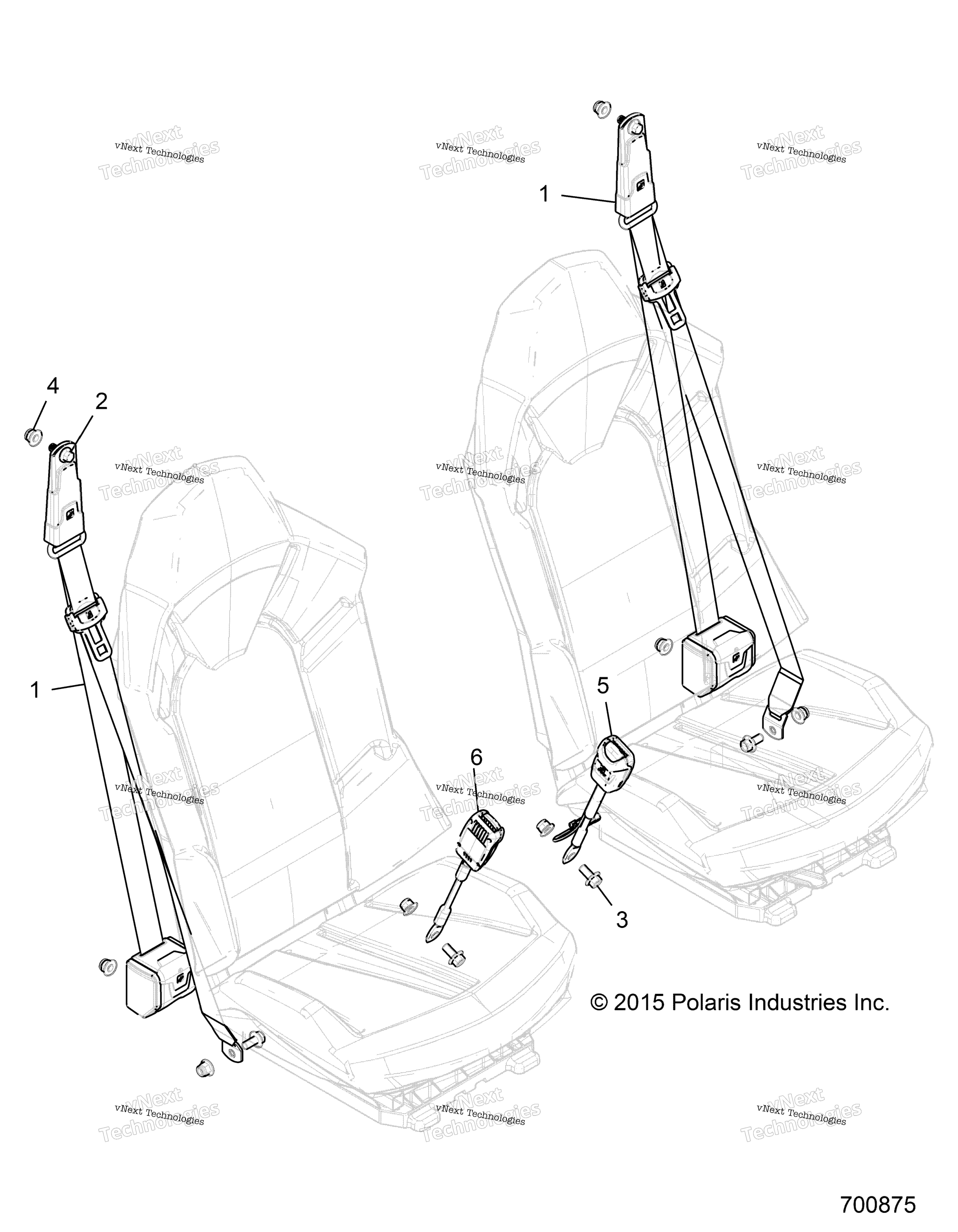 Кузов, сиденье Belt Mounting
