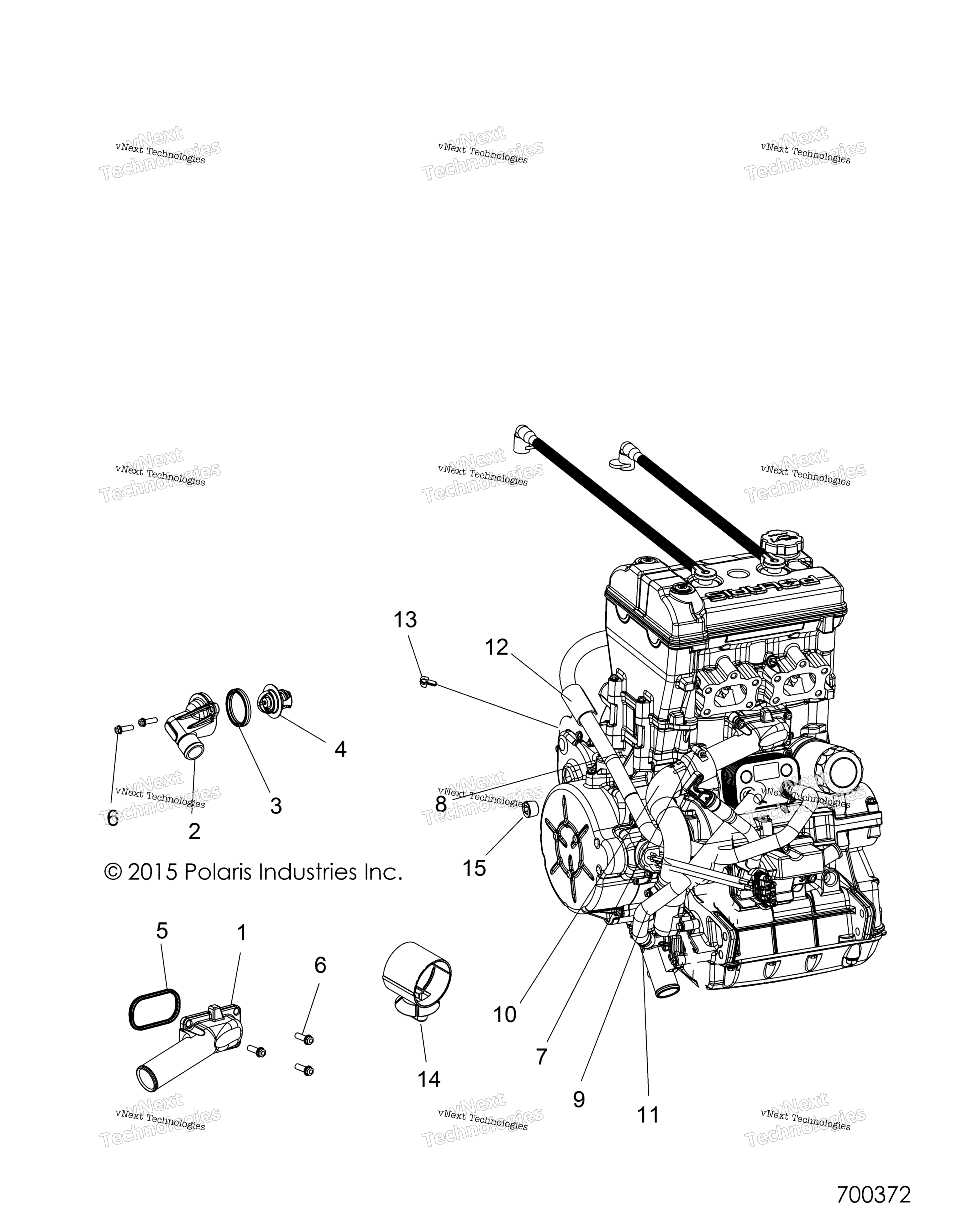 Engine, Cooling, Thermostat и Bypass