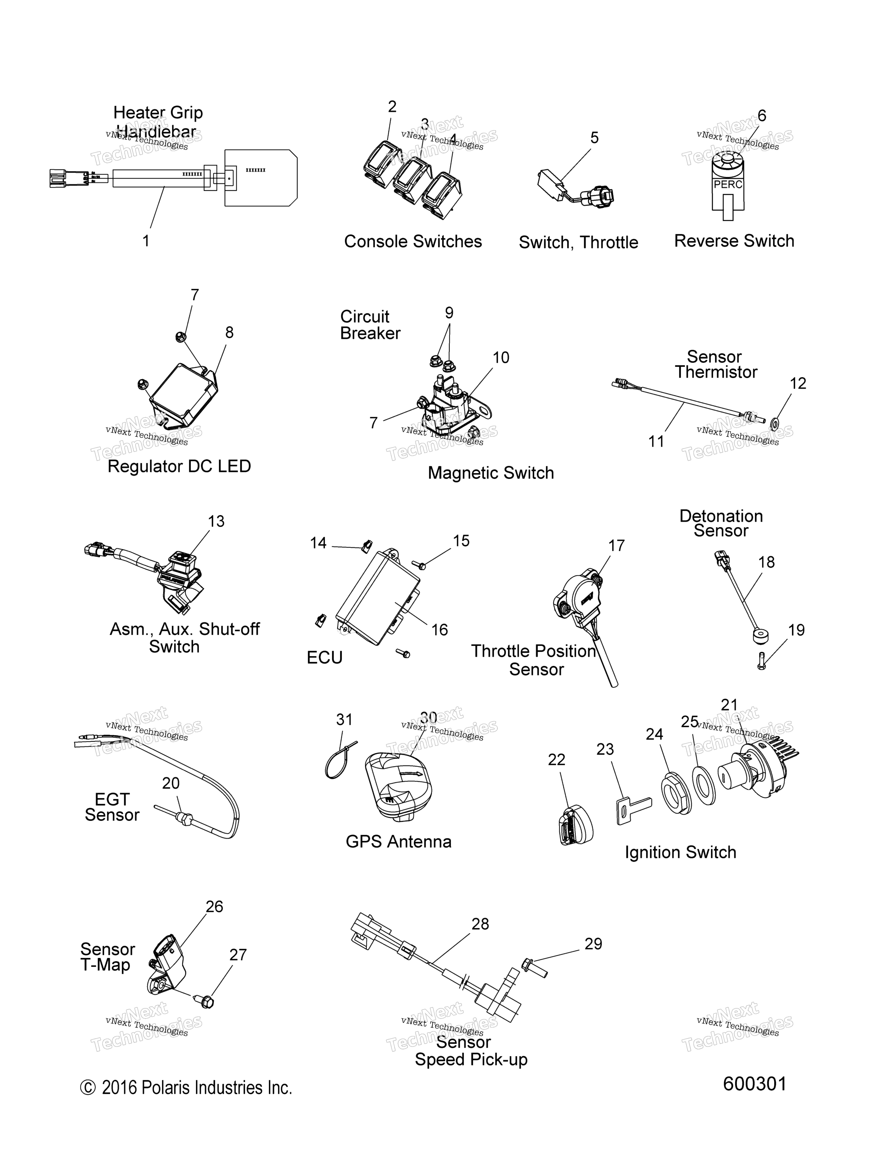 Electrical, Switches, Sensors & Components All опции