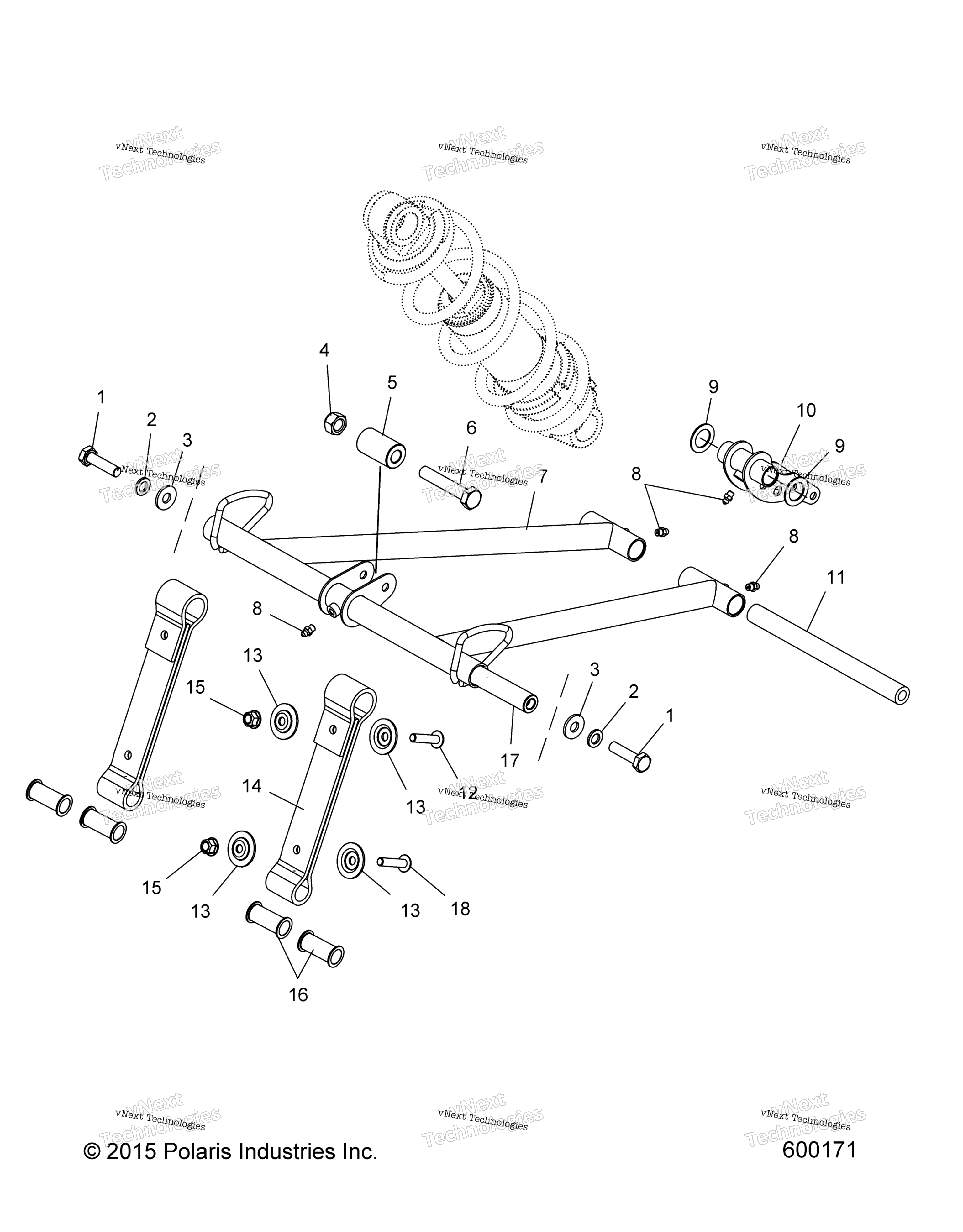 Suspension, Torque Arm, передний All Options
