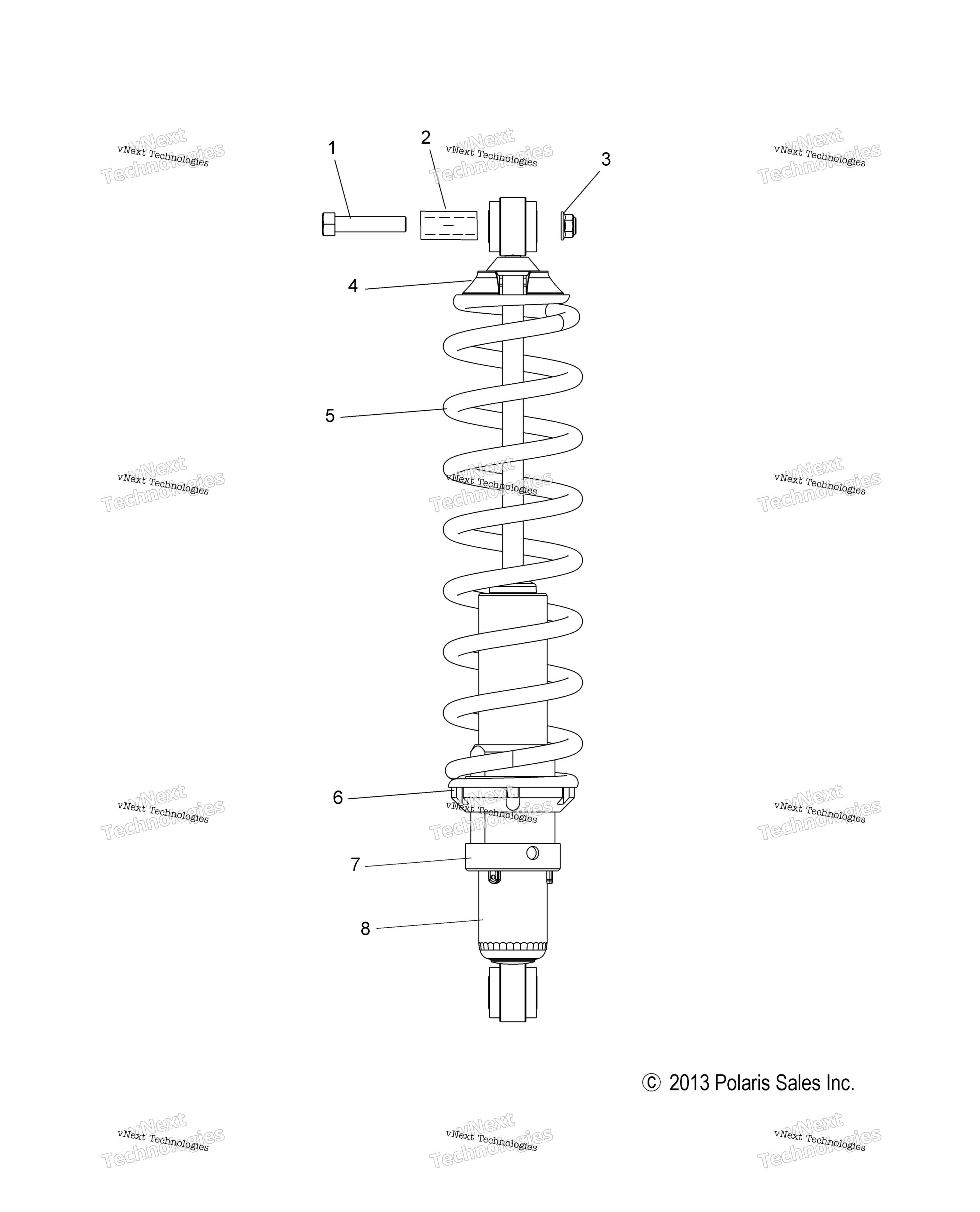 Suspension, Shock, задний Track All Options (49Snowshockrear)