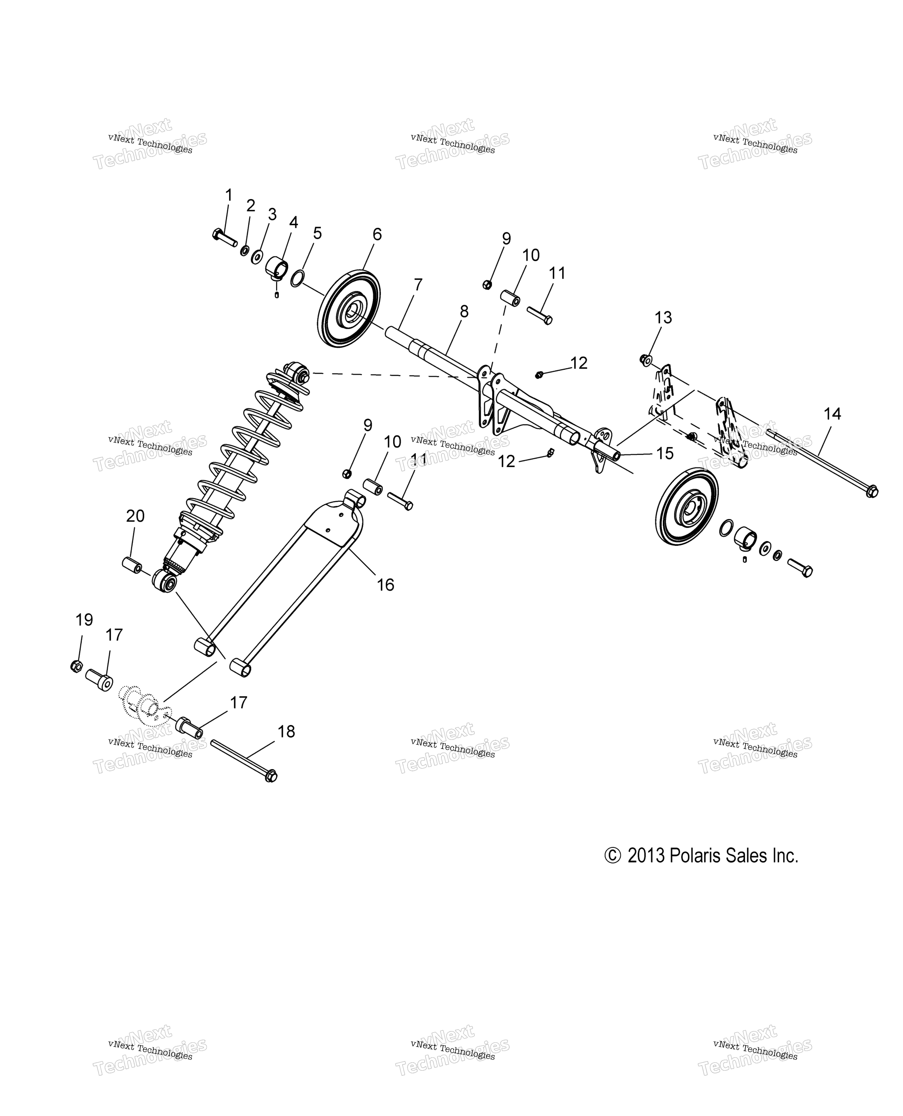 Suspension, Torque Arm, задний All Options