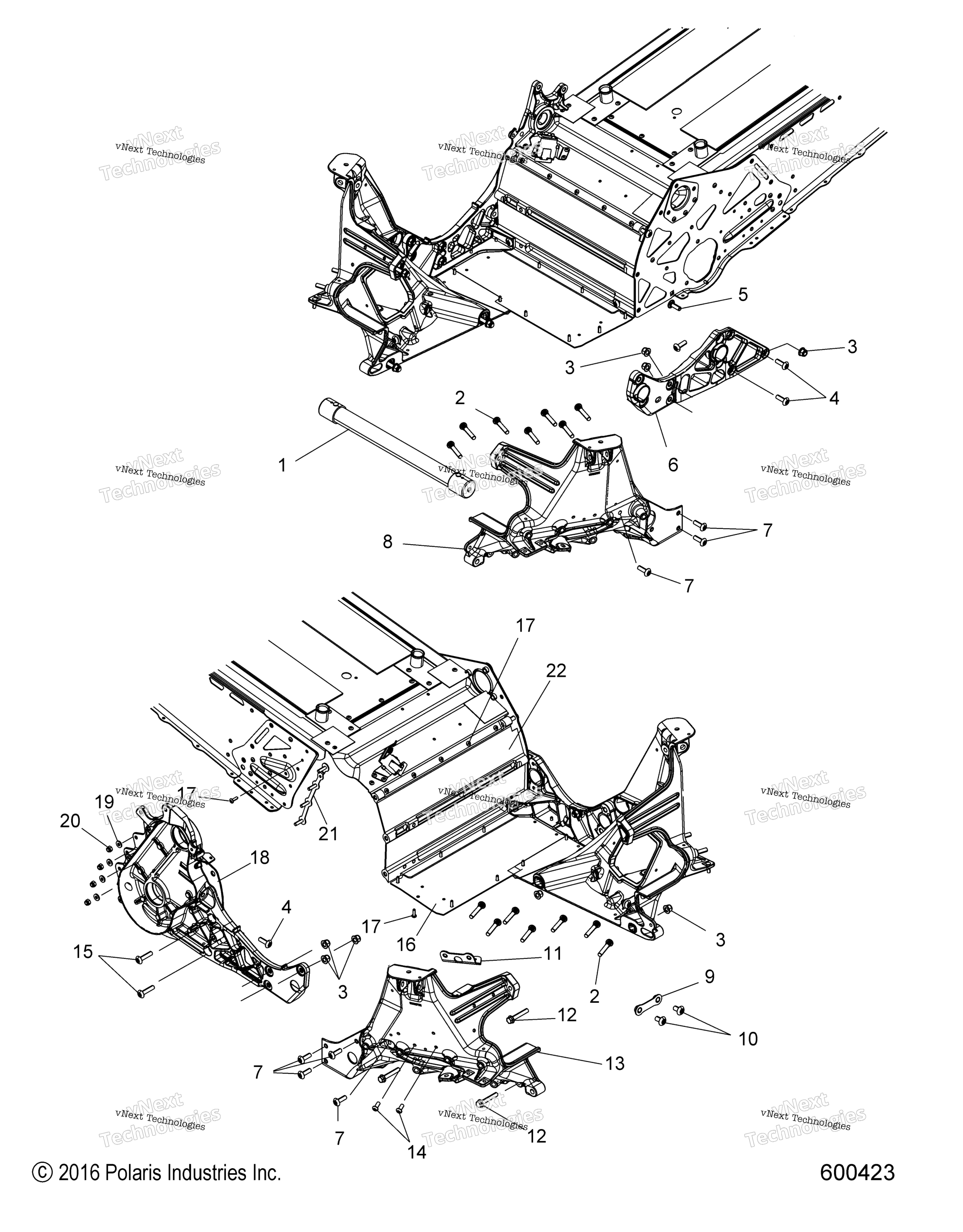 Chassis, Bulkhead Asm. All опции