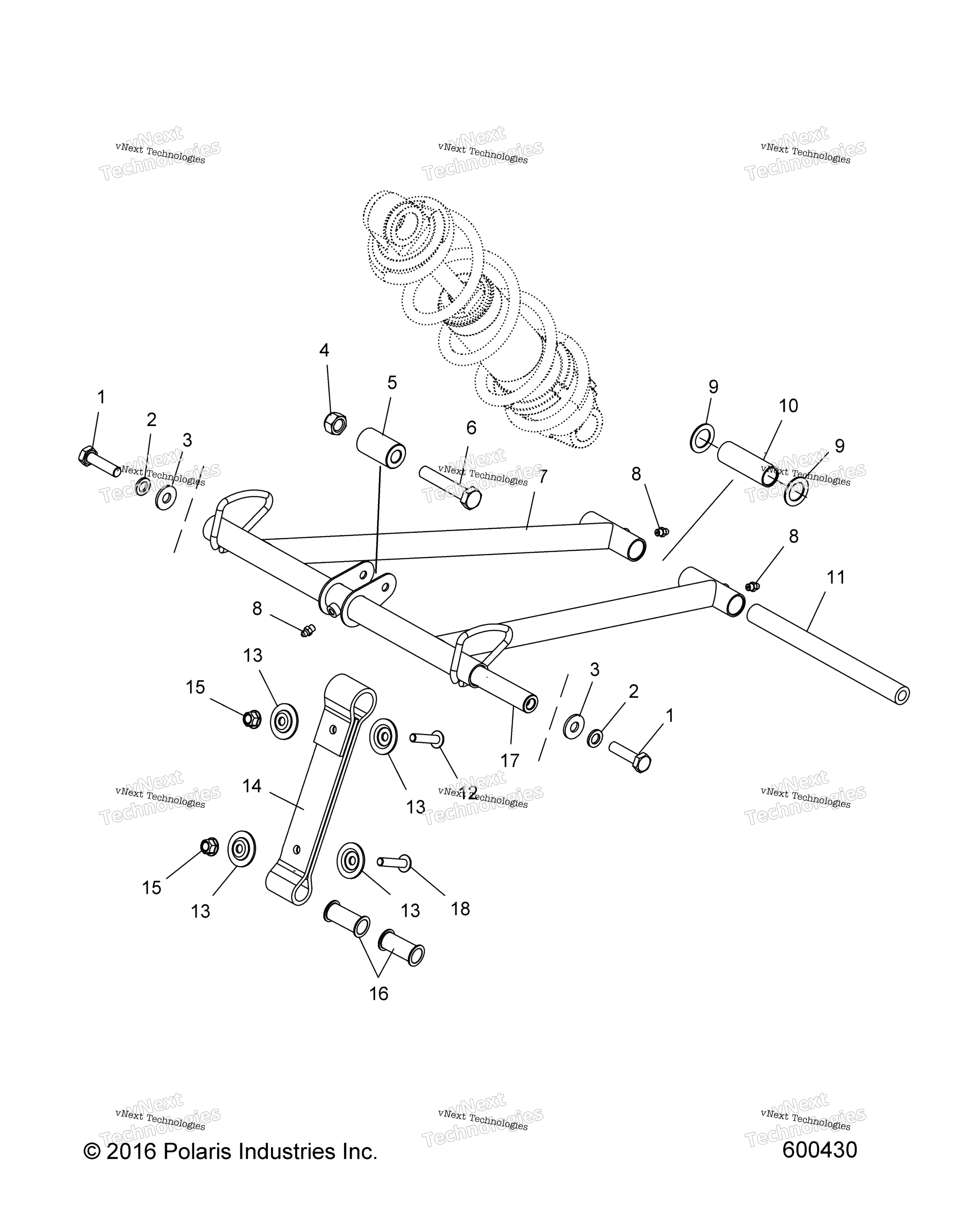 Suspension, Torque Arm, передний All Options