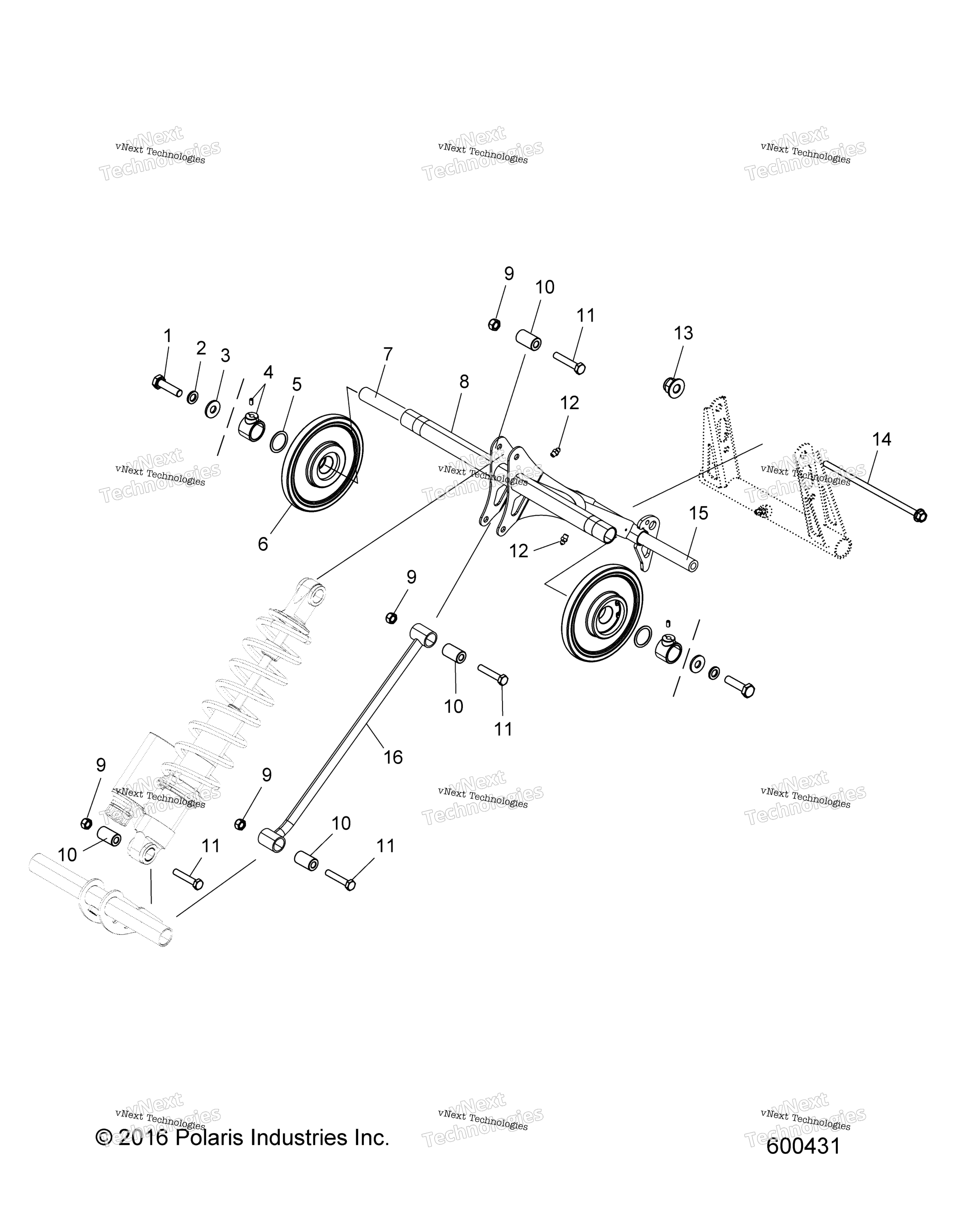 Suspension, Torque Arm, задний All Options