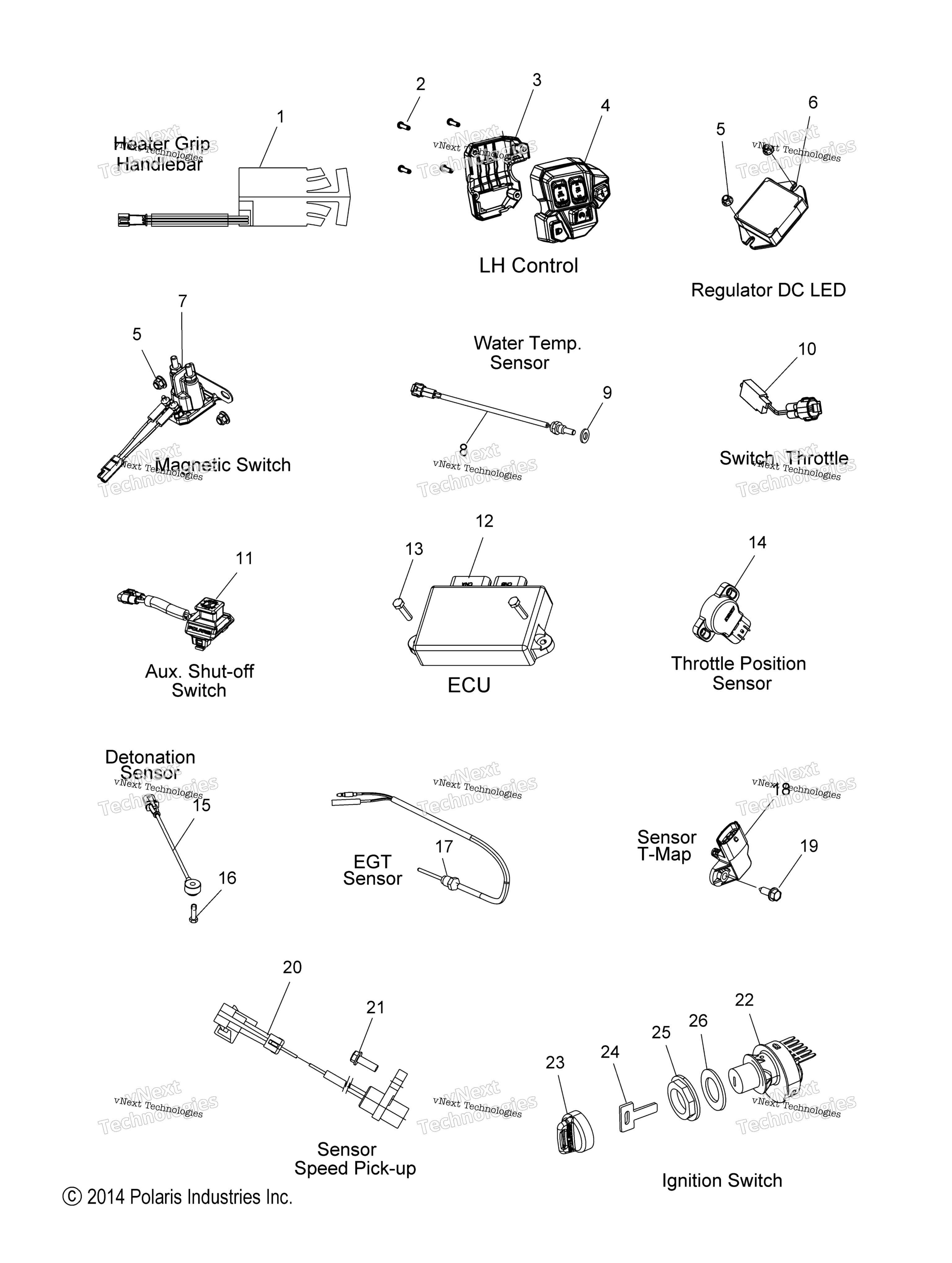 электрооборудование Switches, Sensors & Components