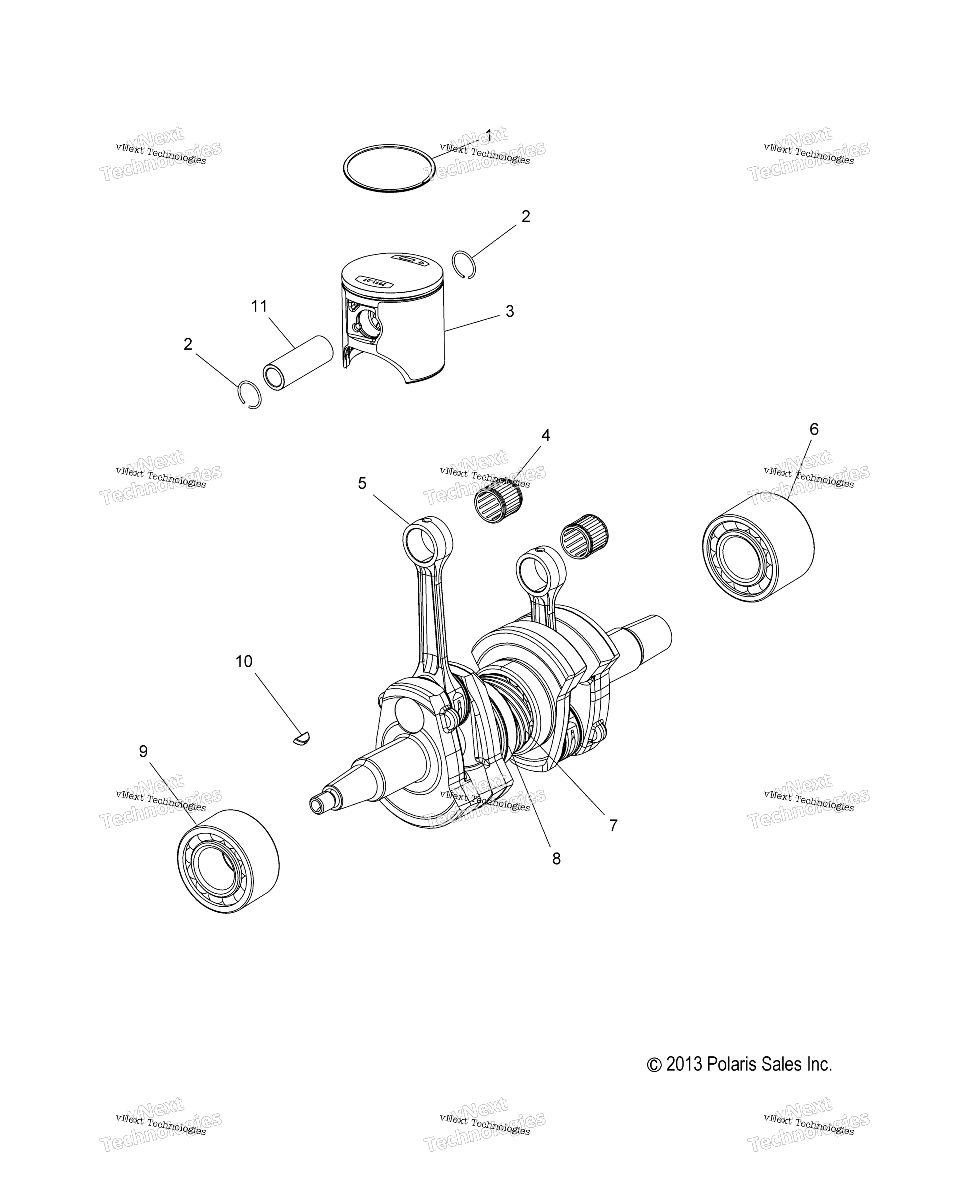 Engine, поршень & коленвал