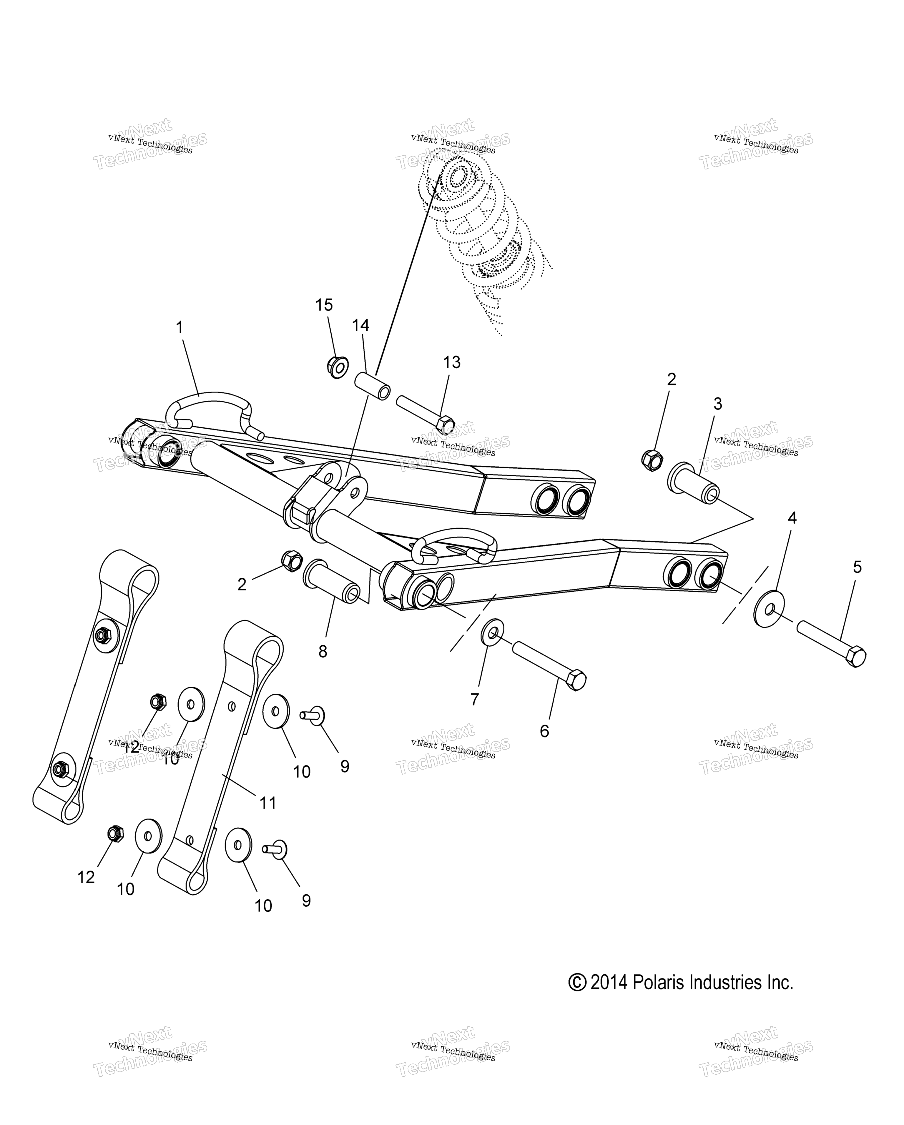 Suspension, Torque Arm, передний