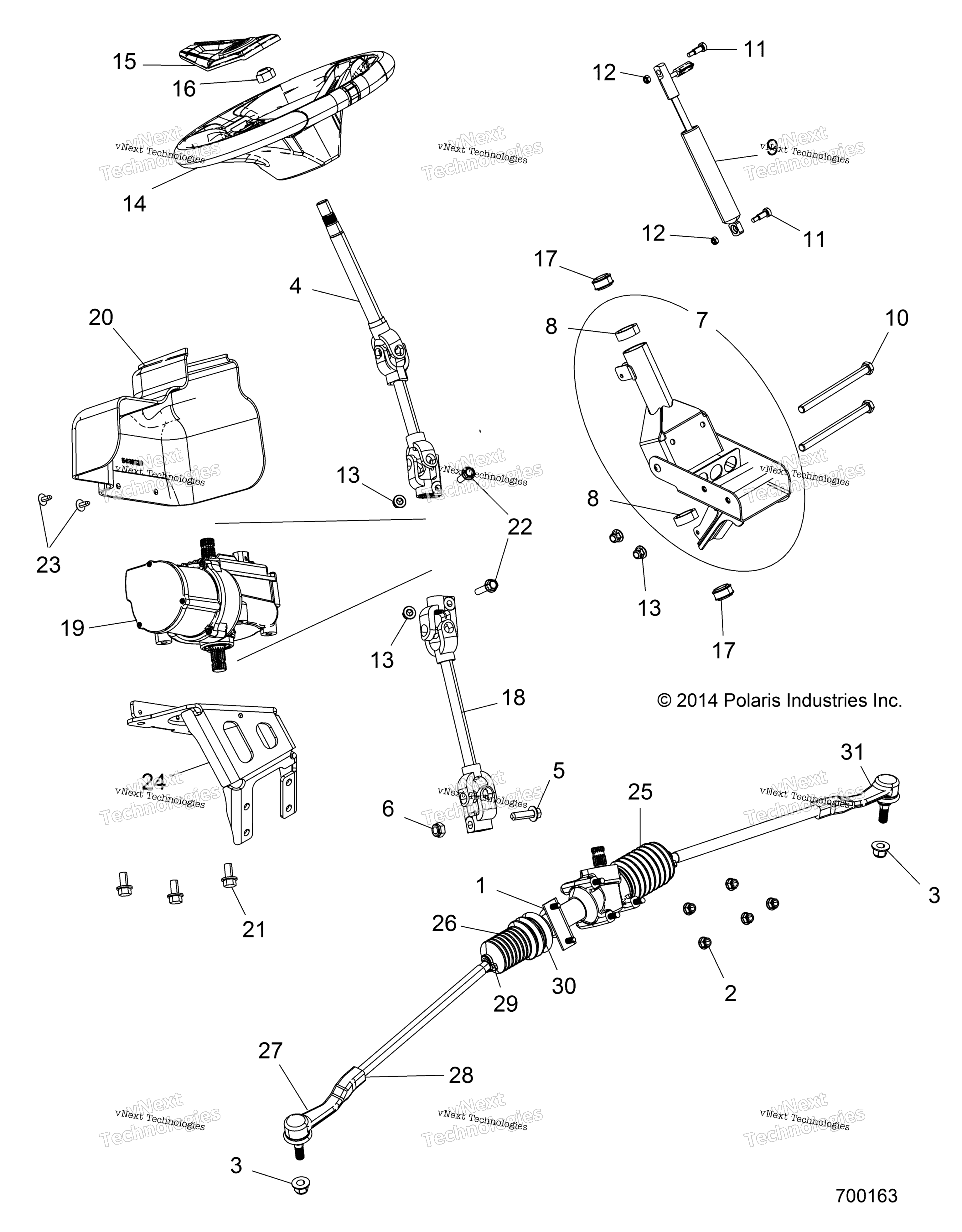 Steering, Power рулевое управление Asm